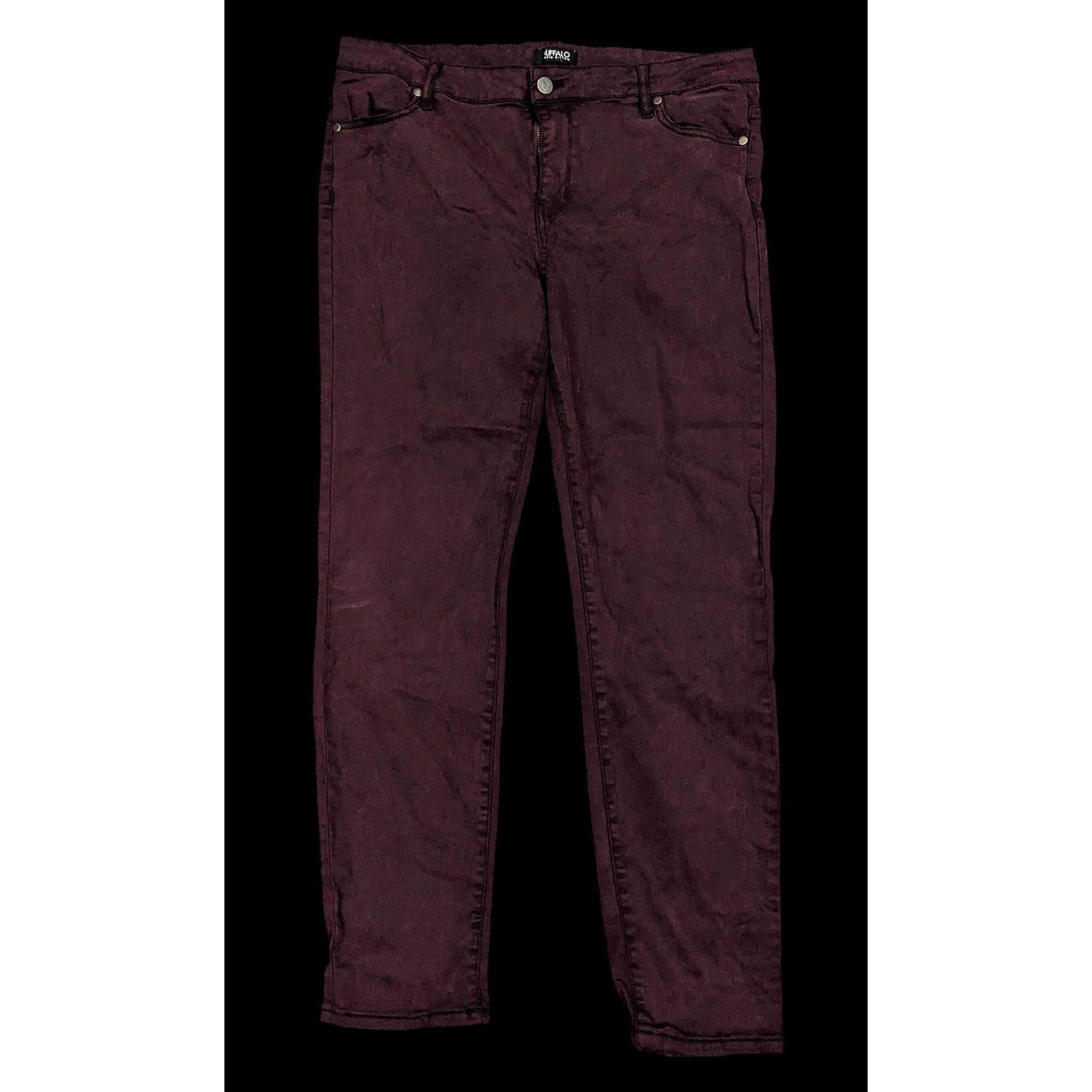 Buffalo David Bitton Burgundy Skinny Jeans from Buffalo by David Bitton Size 36" / US 14 / IT 50 - 1 Thumbnail