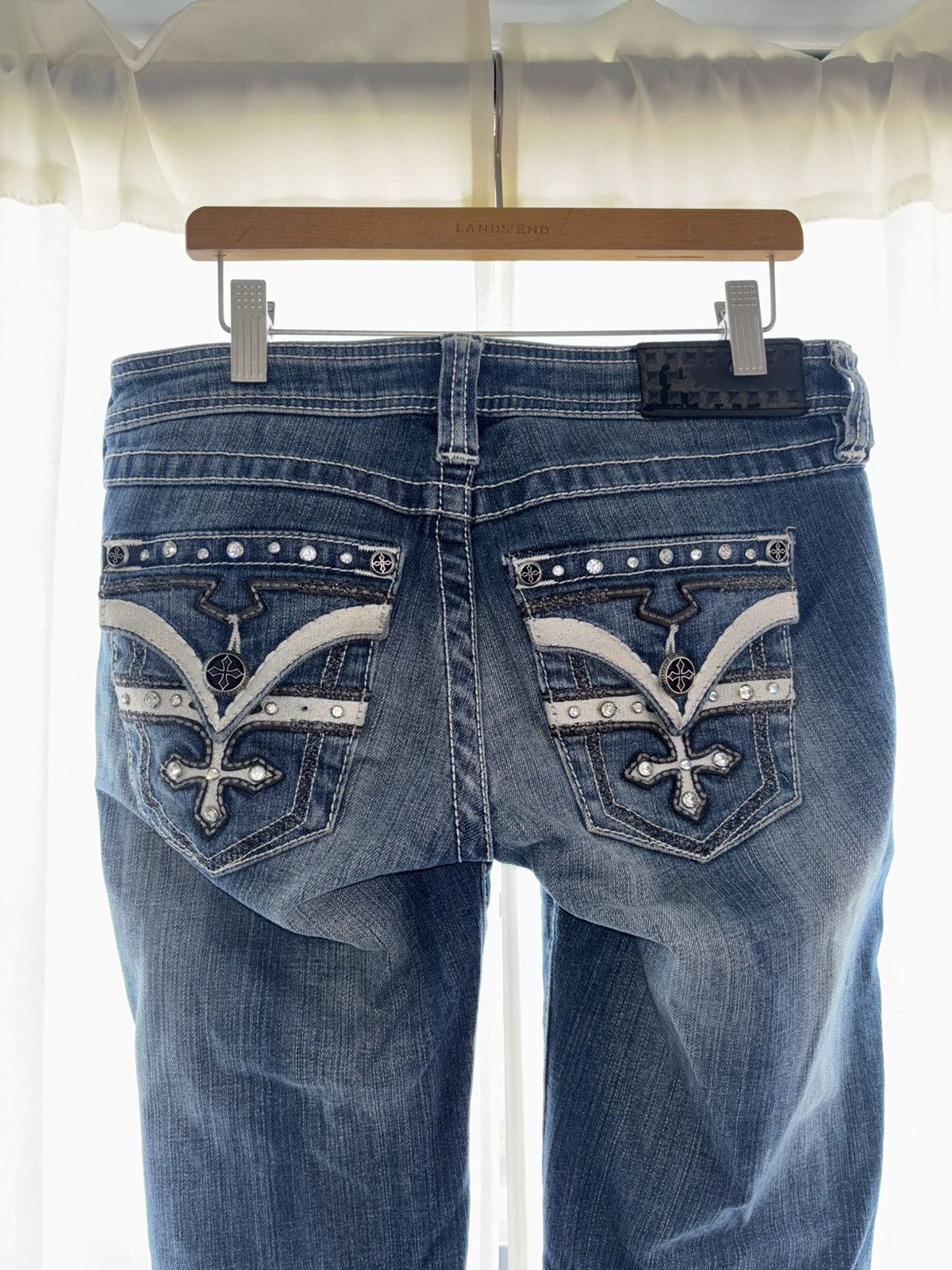 Affliction Y2K Affliction Jade Lowrise Denim — Cross Details — Size 26 Size 26" / US 2 / IT 38 - 1 Thumbnail