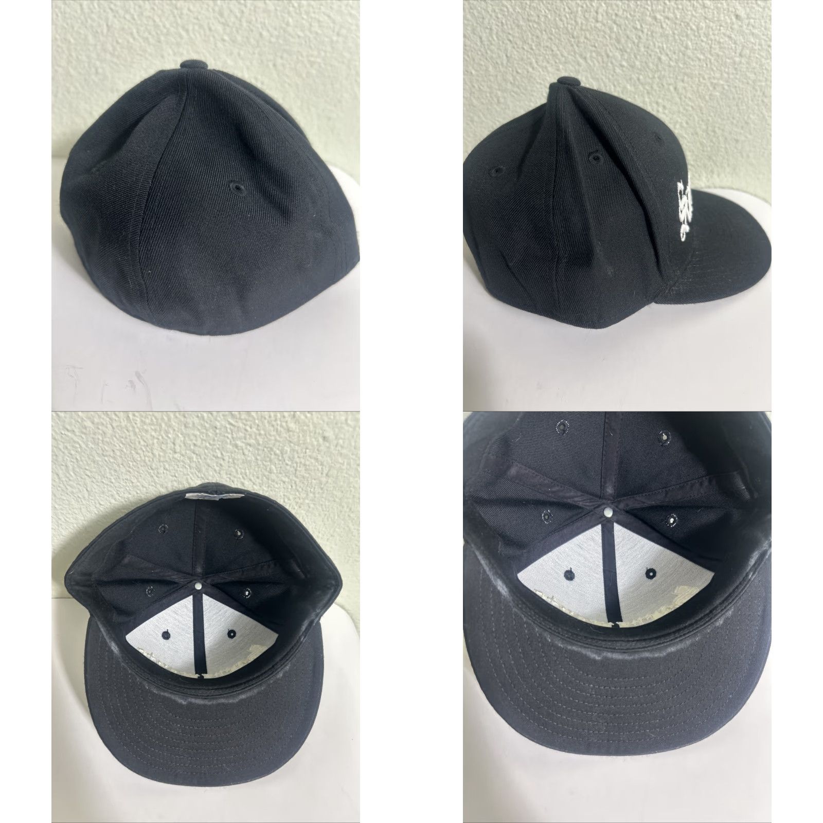 Lids Lids Baseball Hat 7 1/2 Fitted Sacramento Old English Black White Men Hat Size ONE SIZE - 8 Thumbnail