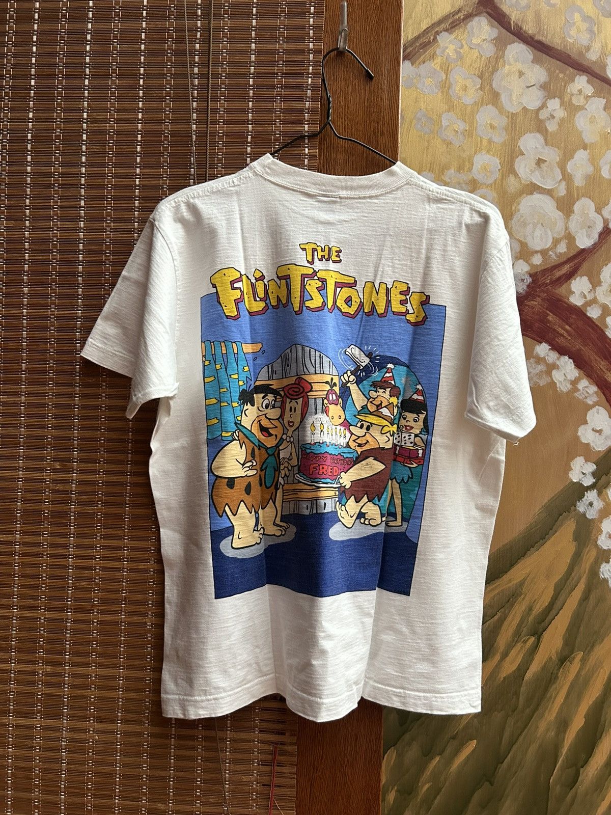Vintage Vintage 90’s The Flintstones White T-shirt Size US L / EU 52-54 / 3 - 1 Thumbnail