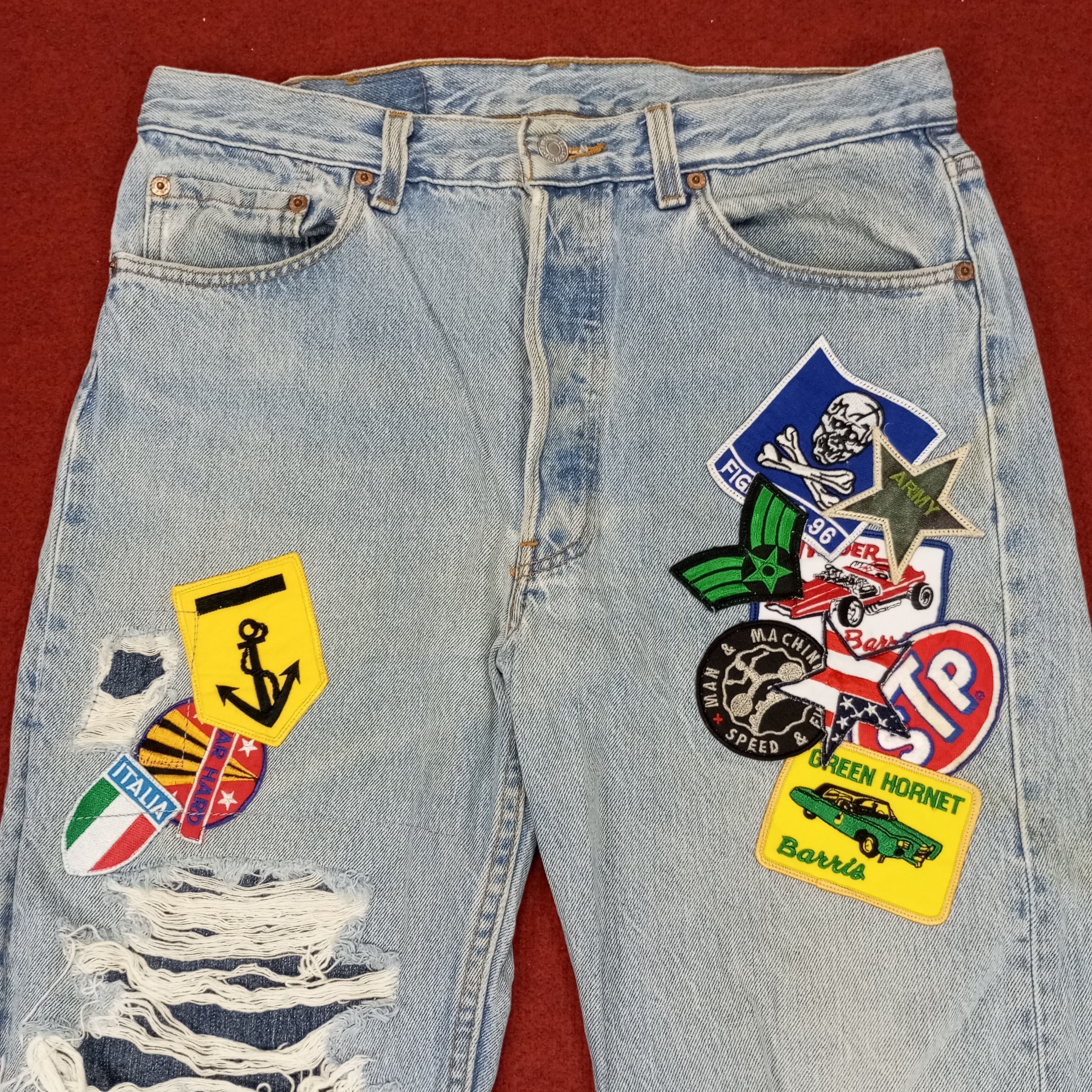 Levi's × Vintage Levis Fashion Style Custom Design Distressed Jeans Size US 33 - 2 Thumbnail
