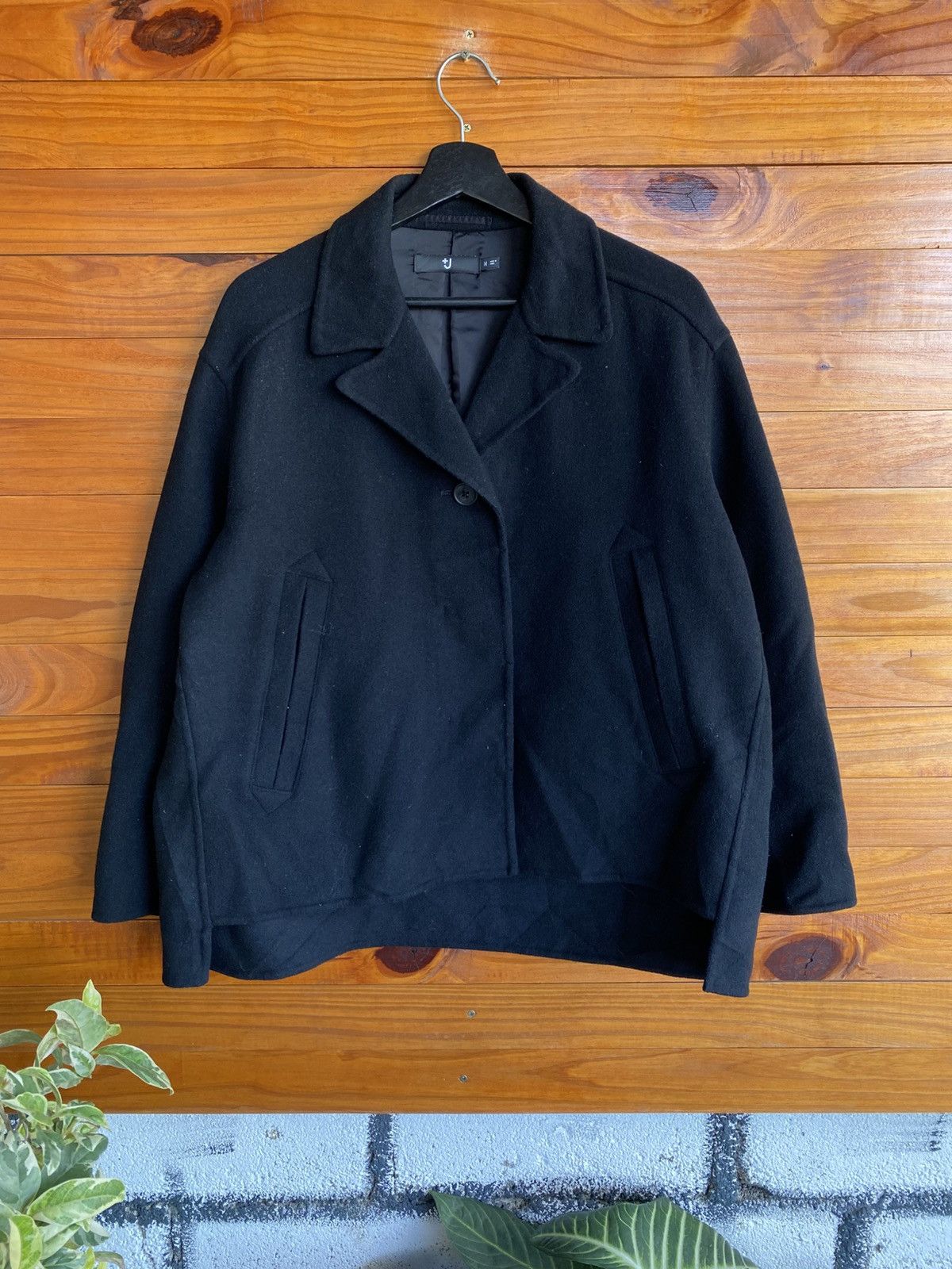 Uniqlo Uniqlo X Jil Sander Black Wool Blend Short Coat – Minimalist Size M / US 6-8 / IT 42-44 - 3 Thumbnail