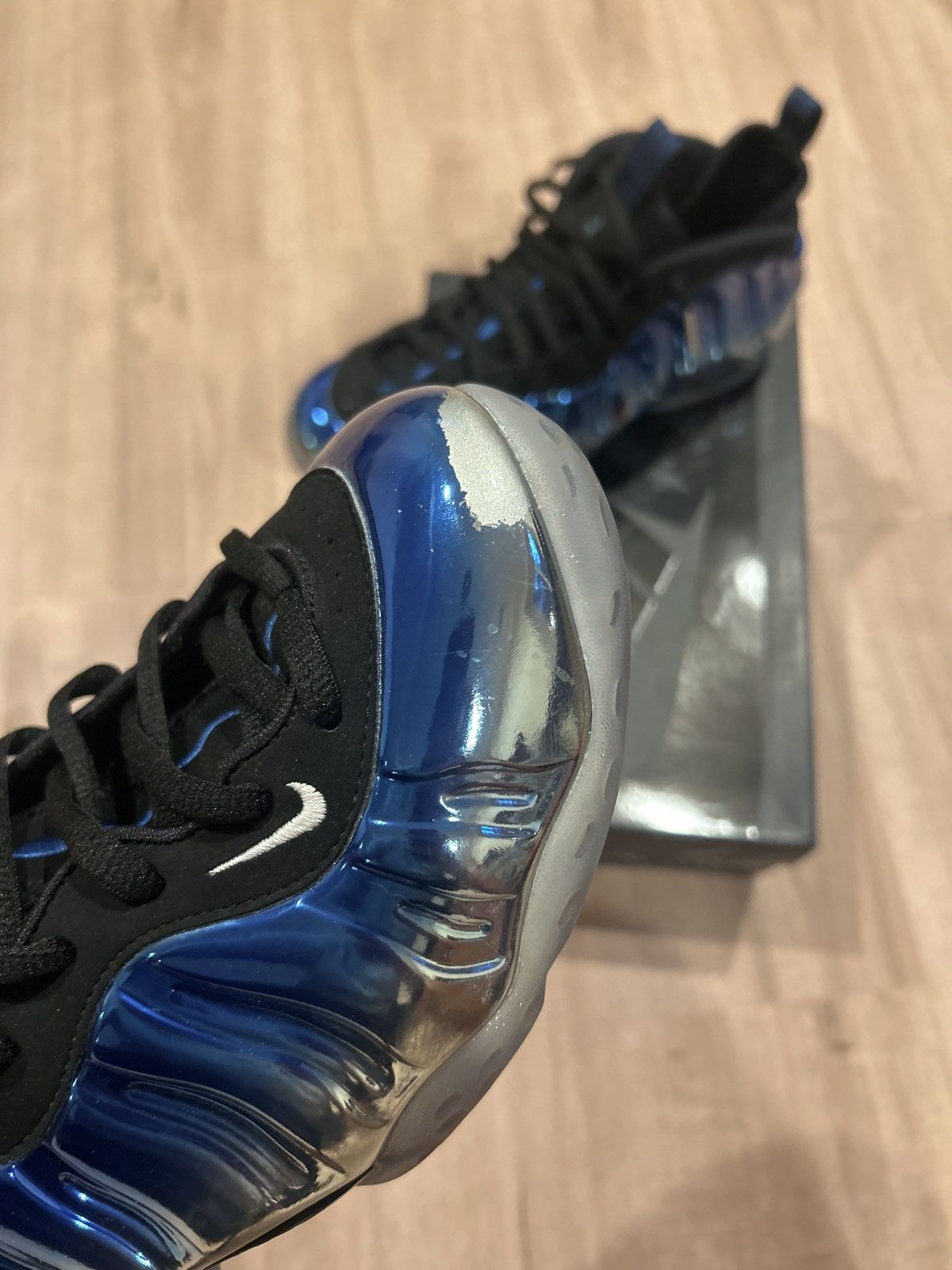 Nike Nike Air Foamposite “Blue Mirror” Size US 12.5 / EU 45-46 - 7 Thumbnail