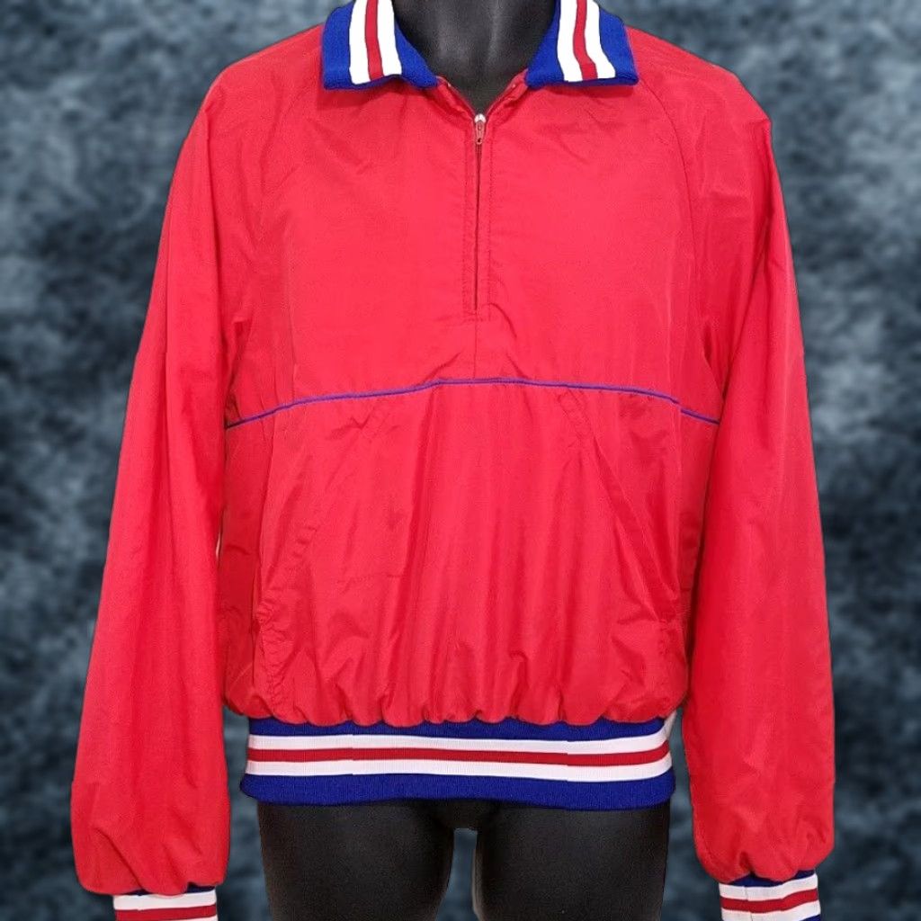 Vintage VINTAGE Alpha Red Line Racing Jacket Mens XL Windbreaker 80s Made In USA Red Mens XL Stateside Brand Alpha Clothing Size US XL / EU 56 / 4 - 1 Thumbnail