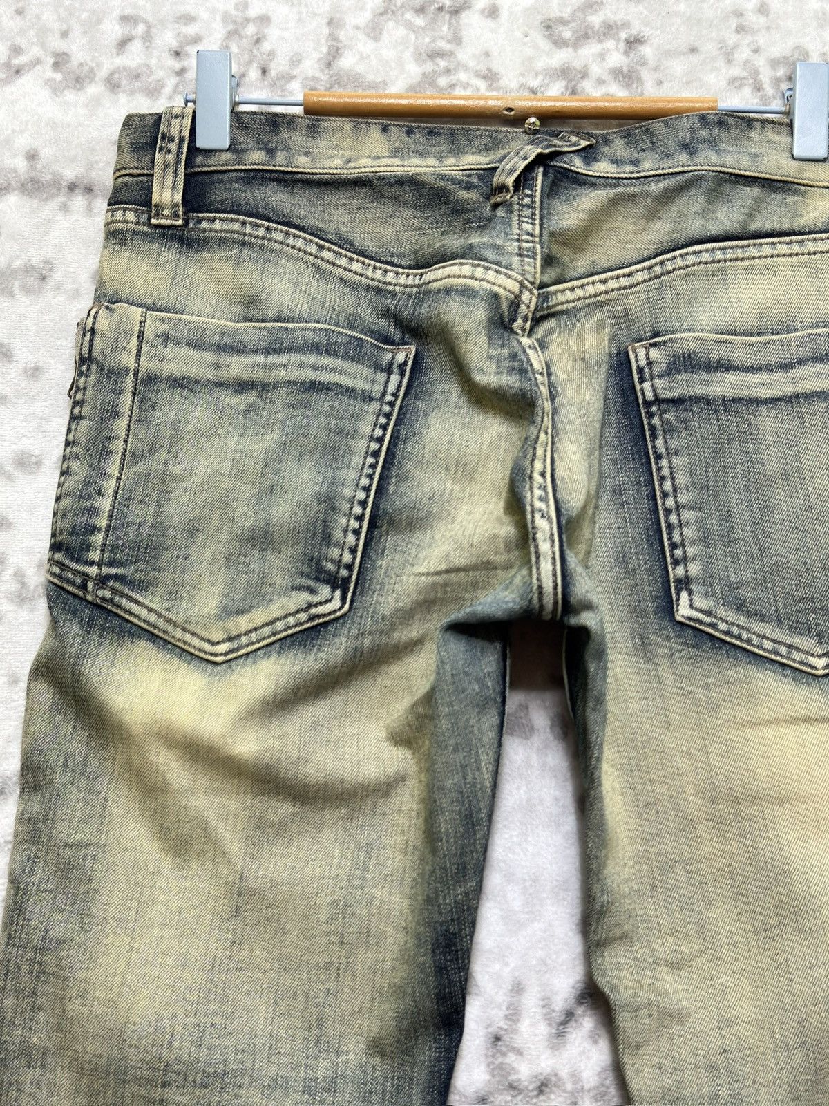PPFM PPFM Multi Zipper Distressed Mud Wash Denim Jeans Slim Fit Size US 32 / EU 48 - 9 Thumbnail