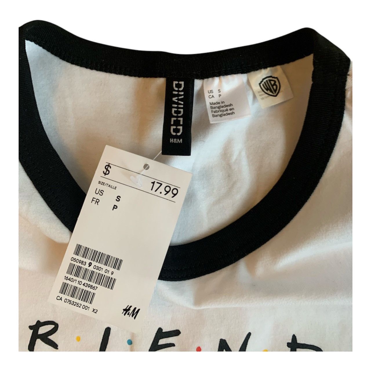H&M × Warner Bros Limited Edition - Friends TV show T-Shirt White Small Size S / US 4 / IT 40 - 8 Thumbnail