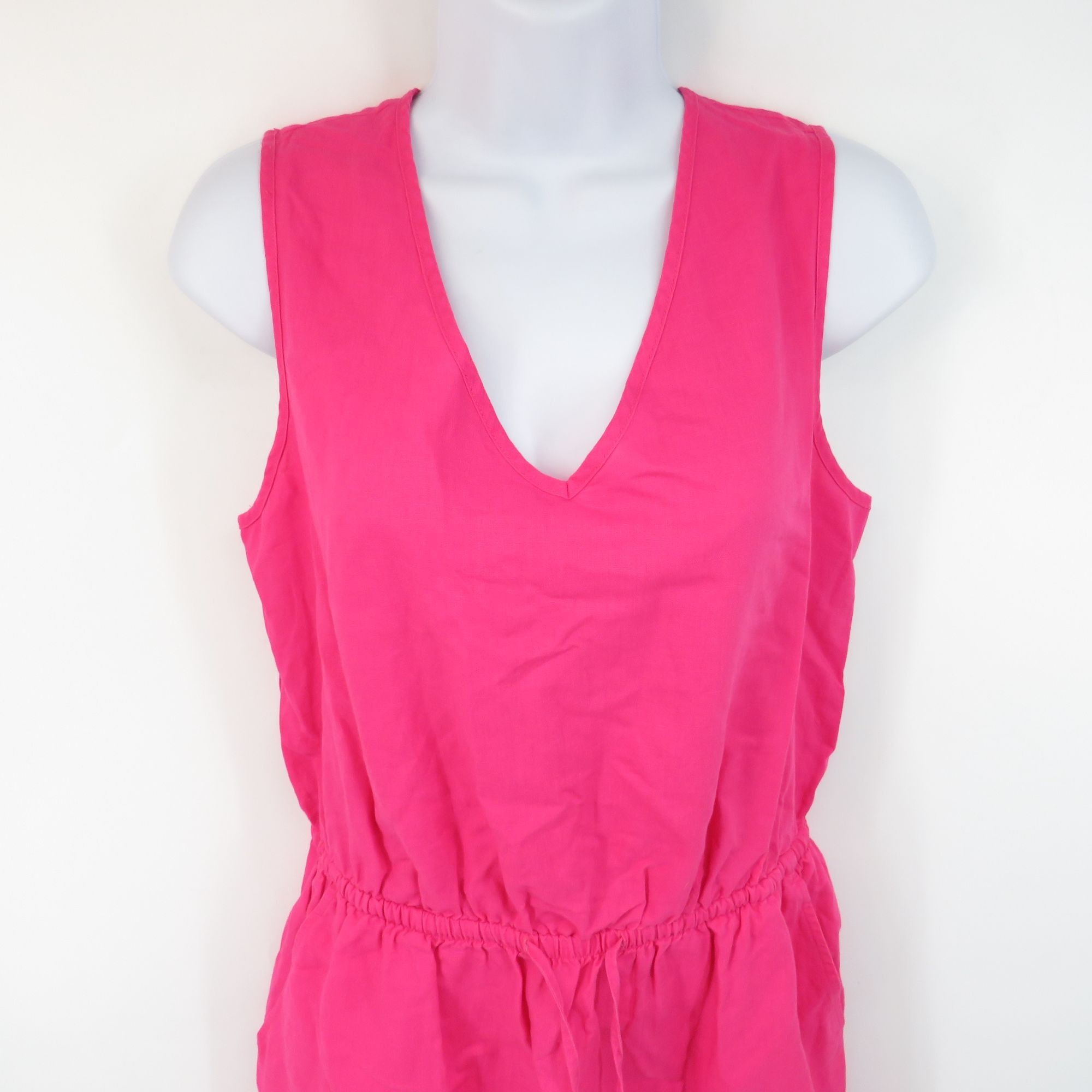 Other Pink Sleeveless V-Neck Drawstring Waist Womens Romper Small Size S / US 4 / IT 40 - 2 Thumbnail