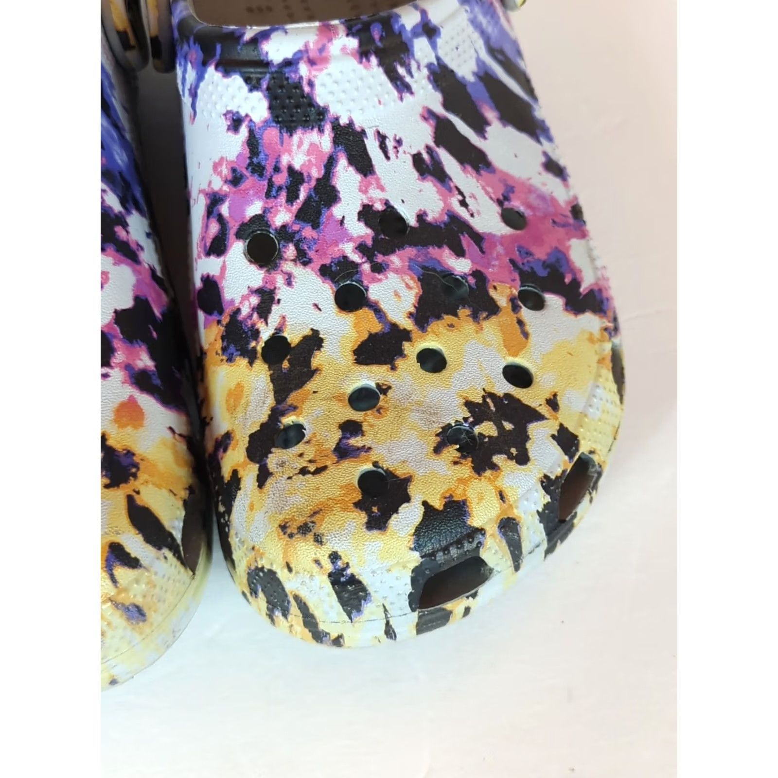 Crocs Crocs Classic Tie Dye Mania Clog Women M9 W11 Orange Slip On Casual Shoes Size ONE SIZE - 3 Thumbnail