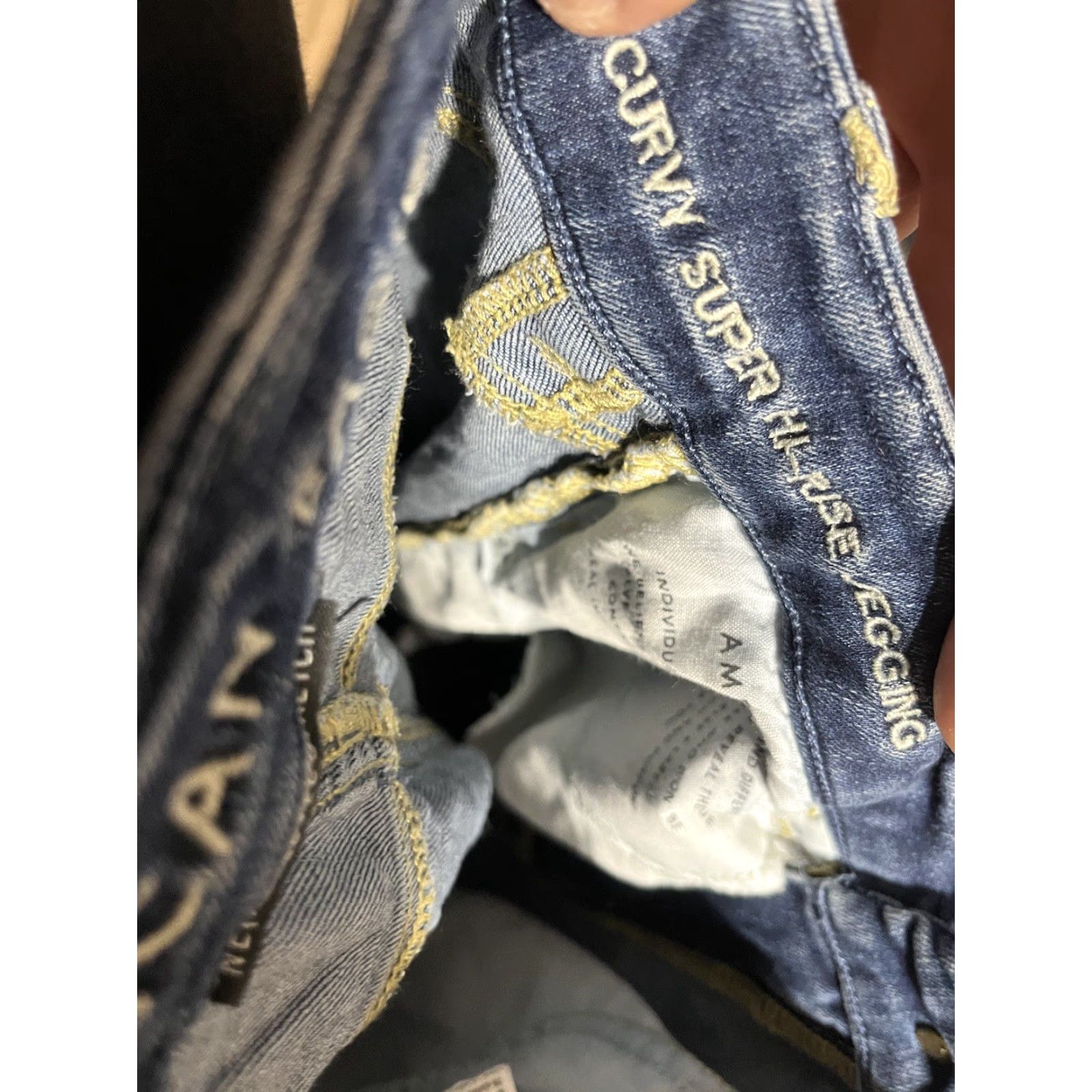 American Eagle Outfitters American Eagle Blue Jegging Next Level Stretch Curvy Super Hi-Rise Size 6 Destro Pants Women's Size 28" / US 6 / IT 42 - 5 Thumbnail