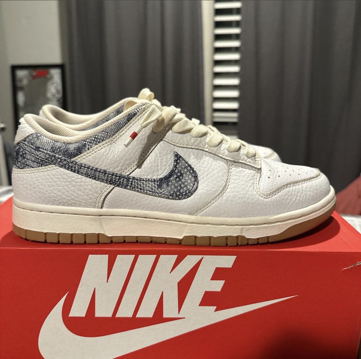 Nike Nike Dunk Low washed denim sneakers Size US 9.5 / EU 42-43 - 1 Thumbnail