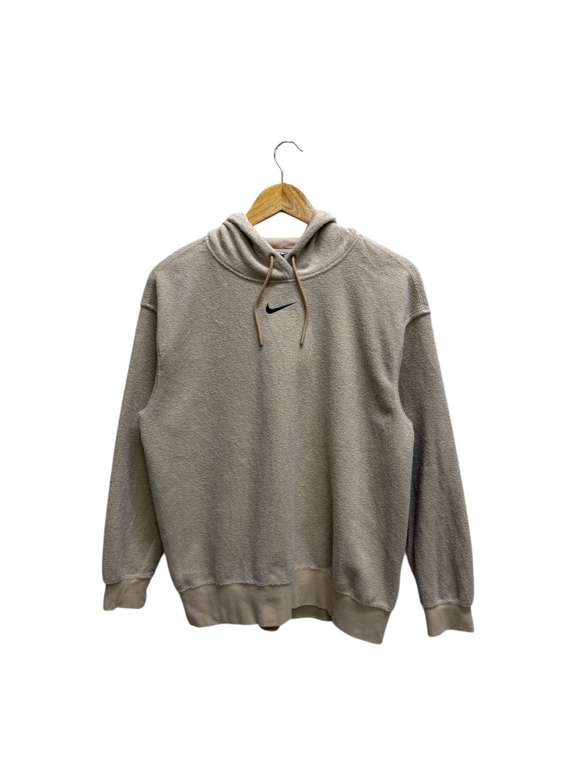 Nike Nike Swoosh Center Logo Fleece Pullover Sweater Hoodie Beige Size US M / EU 48-50 / 2 - 1 Thumbnail