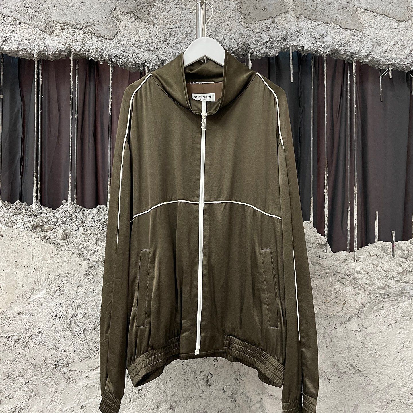 Saint Laurent Paris Saint Laurent Silk Zip Jacket Size 54 Size US L / EU 52-54 / 3 - 1 Thumbnail