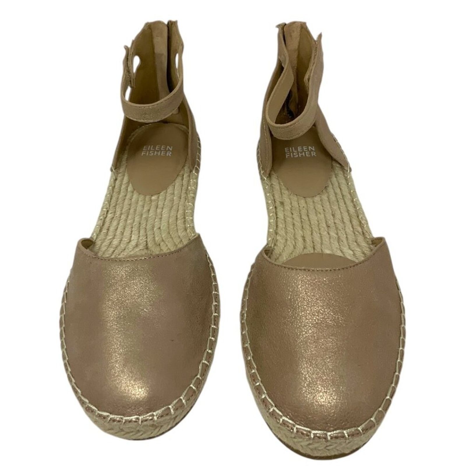 Eileen Fisher Eileen Fisher Lala Espadrille Flat Gold Size 9 NWT $195 MSRP Size US 9 / IT 39 - 4 Thumbnail