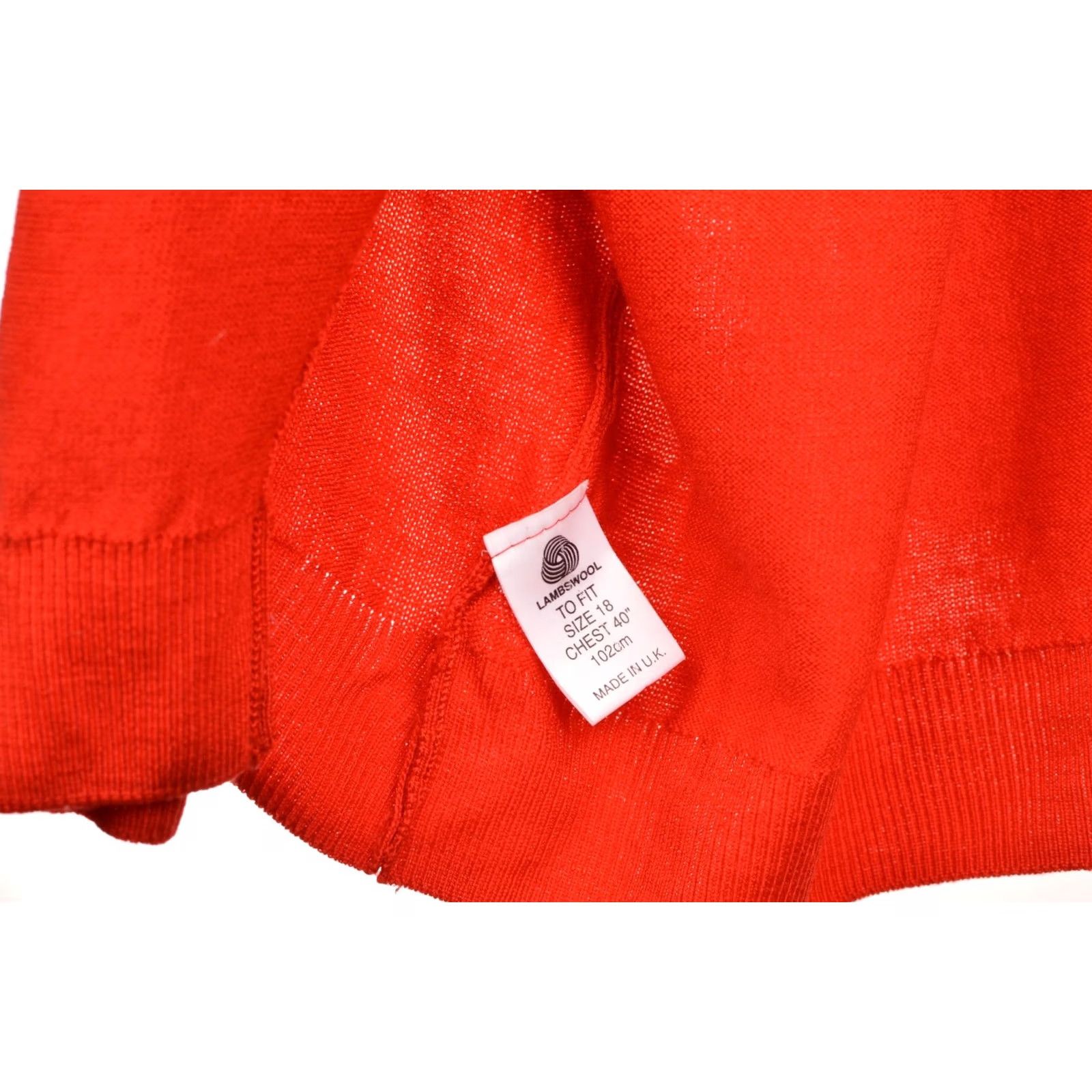 Vintage DDP Pitlochry Knitwear Pure New Wool Red Cardigan Size 18 Women Sweater, Cardigan, Red, Pitlochry, Size 18, Women Size XXL / US 16-18 / IT 52-54 - 5 Thumbnail