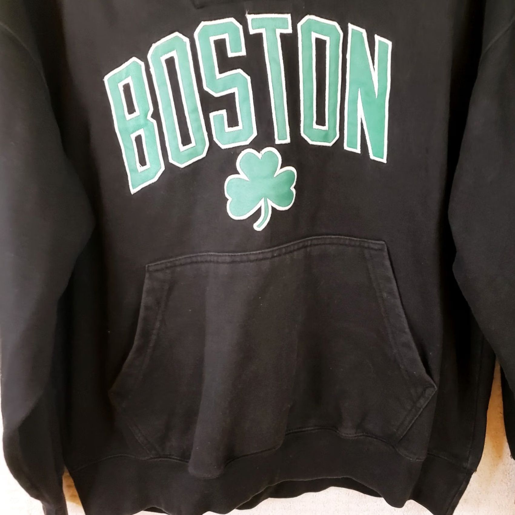 Vintage VINTAGE Bay State Apparel Boston Celtics NBA Black Hoodie Sweatshirt Lace Up Mens XL Size US XL / EU 56 / 4 - 2 Thumbnail