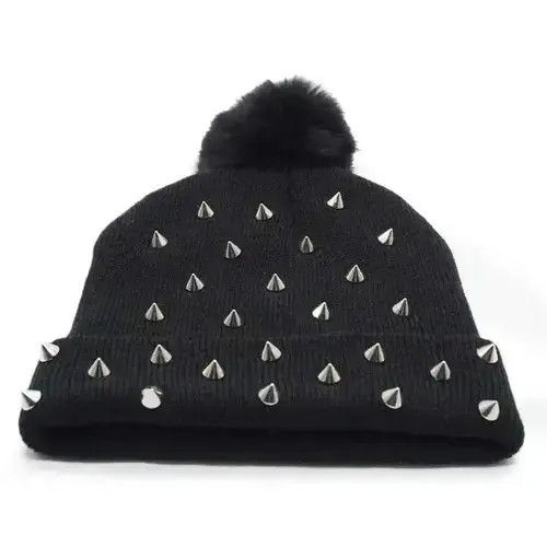 Other Rivet Winter Pompom Beanies Punk Rock Hats Size ONE SIZE - 2 Thumbnail