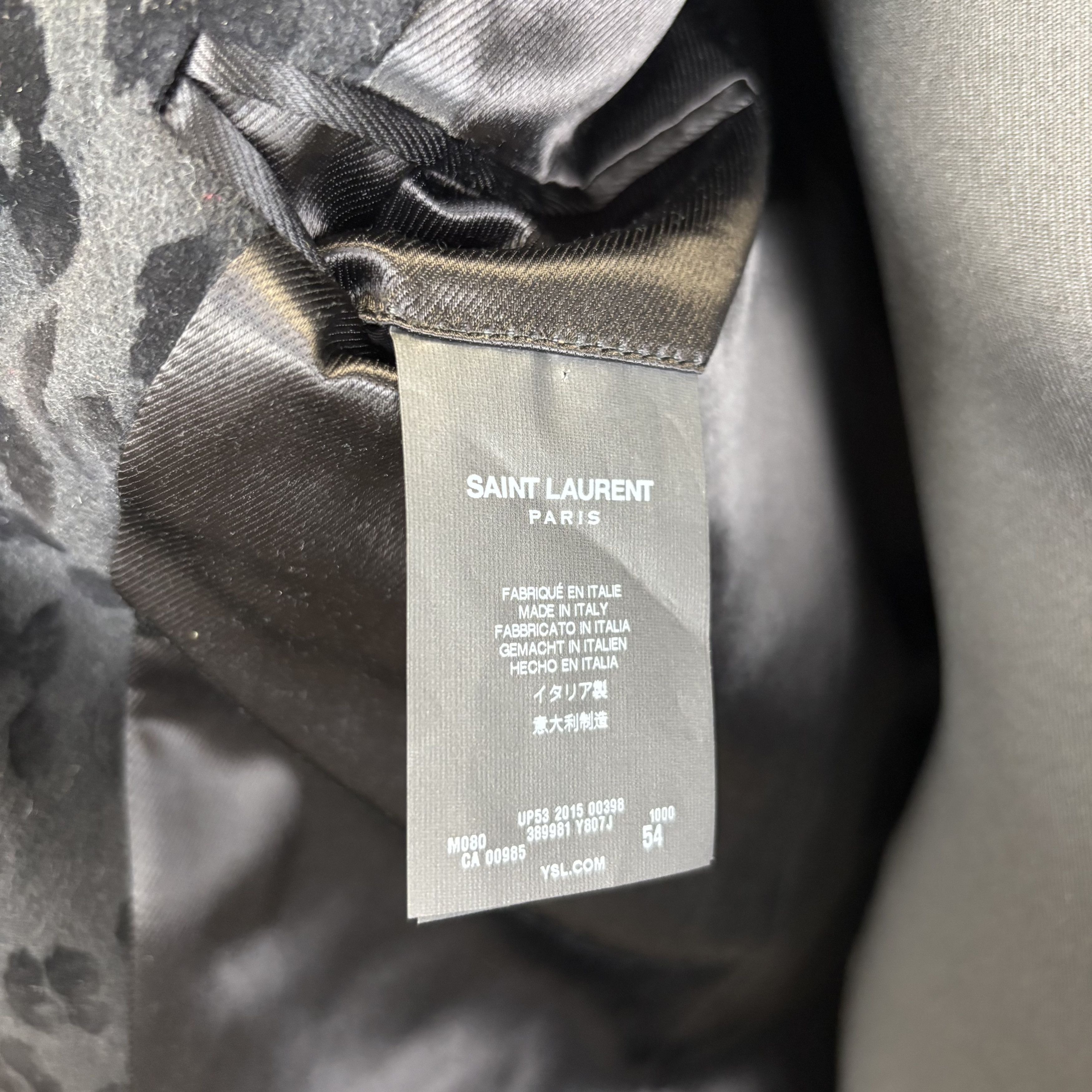 Saint Laurent Paris Saint Laurent Black Leopard Overcoat Size US L / EU 52-54 / 3 - 6 Thumbnail