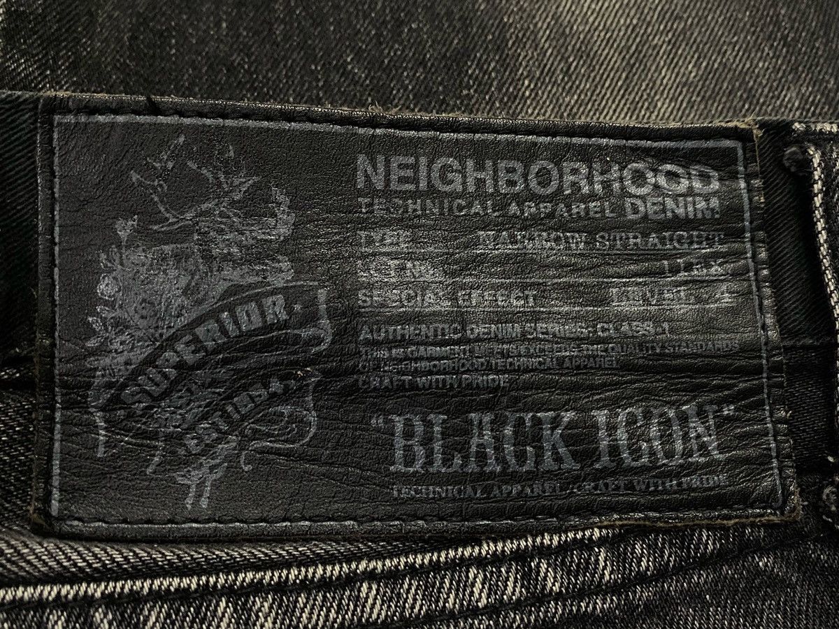 Japanese Brand × Neighborhood Neighborhood Black Icon Distressed Cargo Denim Size US 35 - 13 Thumbnail