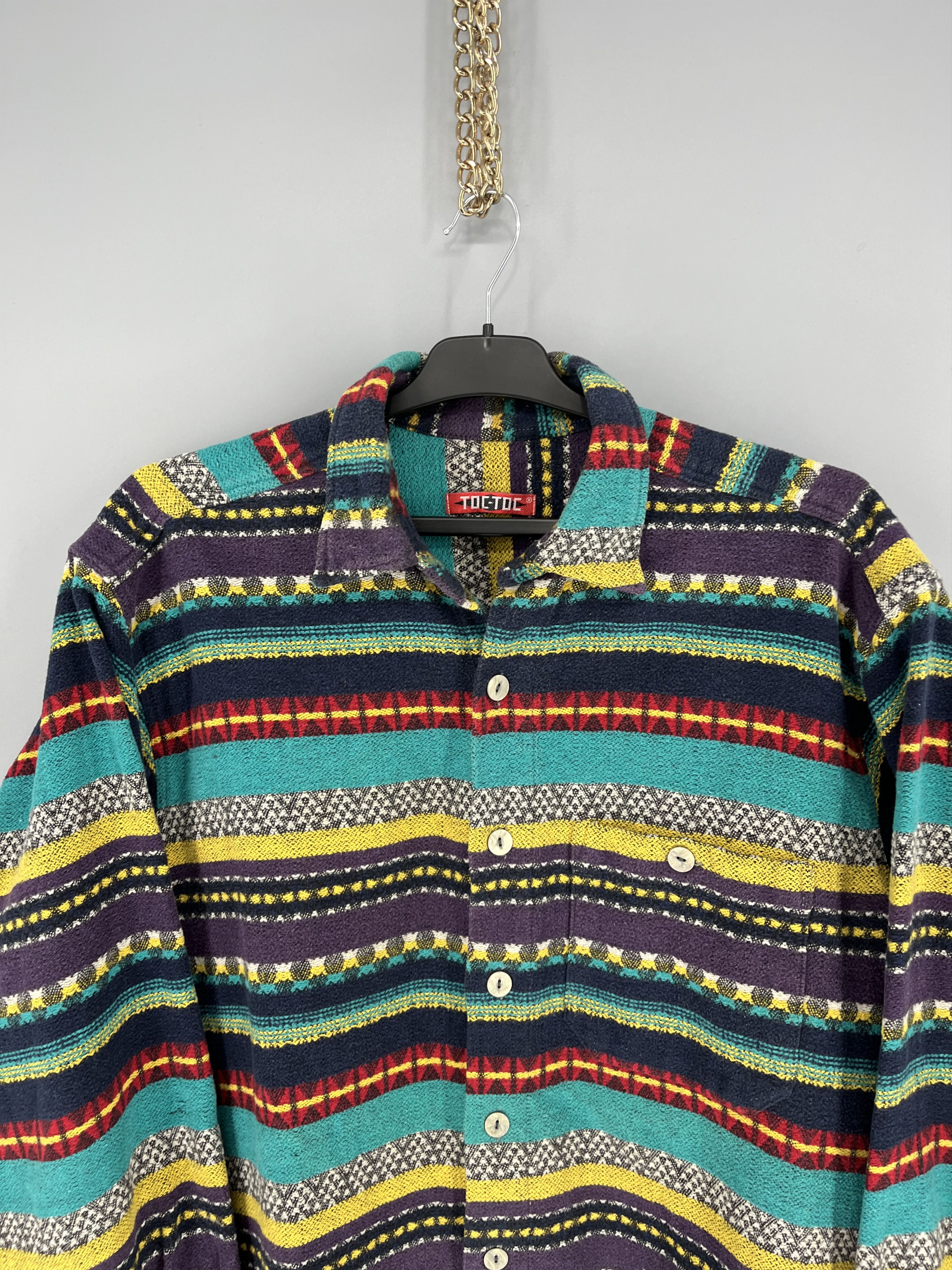 Japanese Brand 💥RARE💥Vintage Toc Toc Very Еhick Flannel Coogi Style Size US L / EU 52-54 / 3 - 10 Thumbnail
