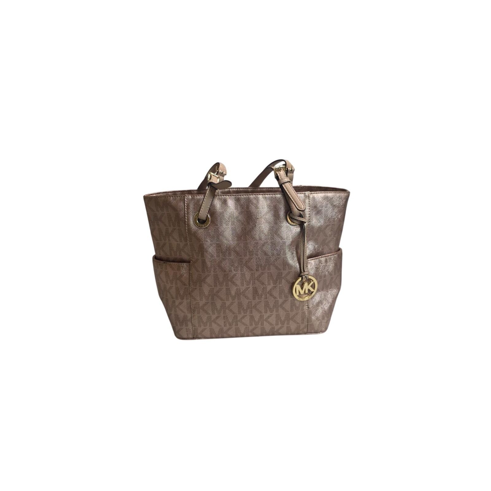 Michael Kors Michael Kors Signature Logo Tote Bag Brown/Gold MK Size ONE SIZE - 1 Thumbnail