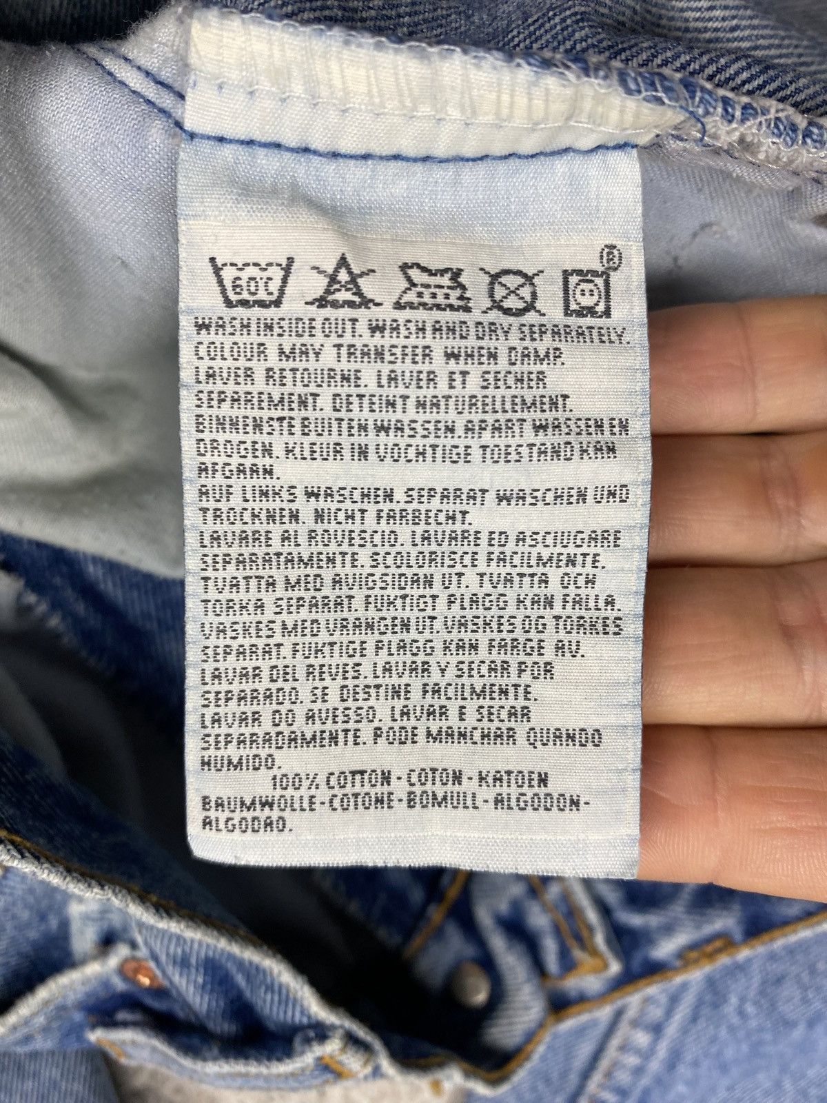 Levi's Levis vintage denim jeans light blue washed distressed Size US 34 / EU 50 - 10 Thumbnail