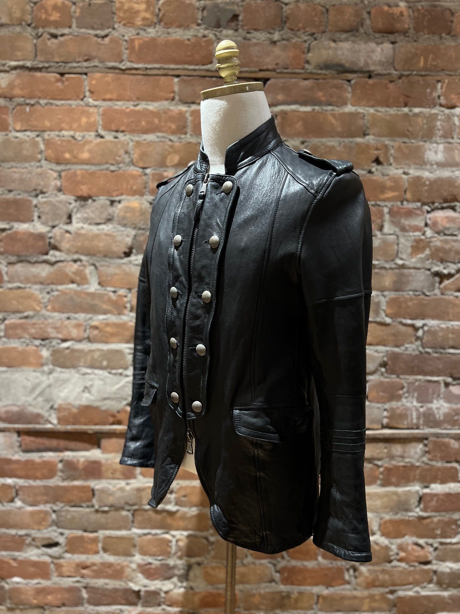 Other EMPRESA “Military Officer” Leather Jacket Size US M / EU 48-50 / 2 - 3 Thumbnail