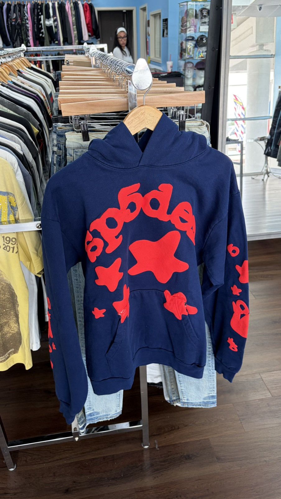 Sp5der Sp5der Beluga Hoodie Navy Size US M / EU 48-50 / 2 - 1 Thumbnail