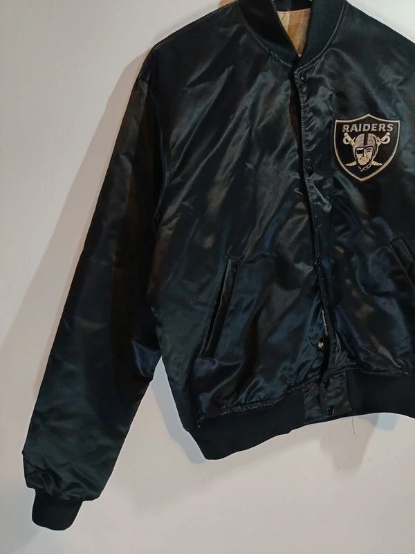 NFL Los Angeles Raiders Vintage 80s Starter Satin Bomber Jacket Size US L / EU 52-54 / 3 - 6 Thumbnail