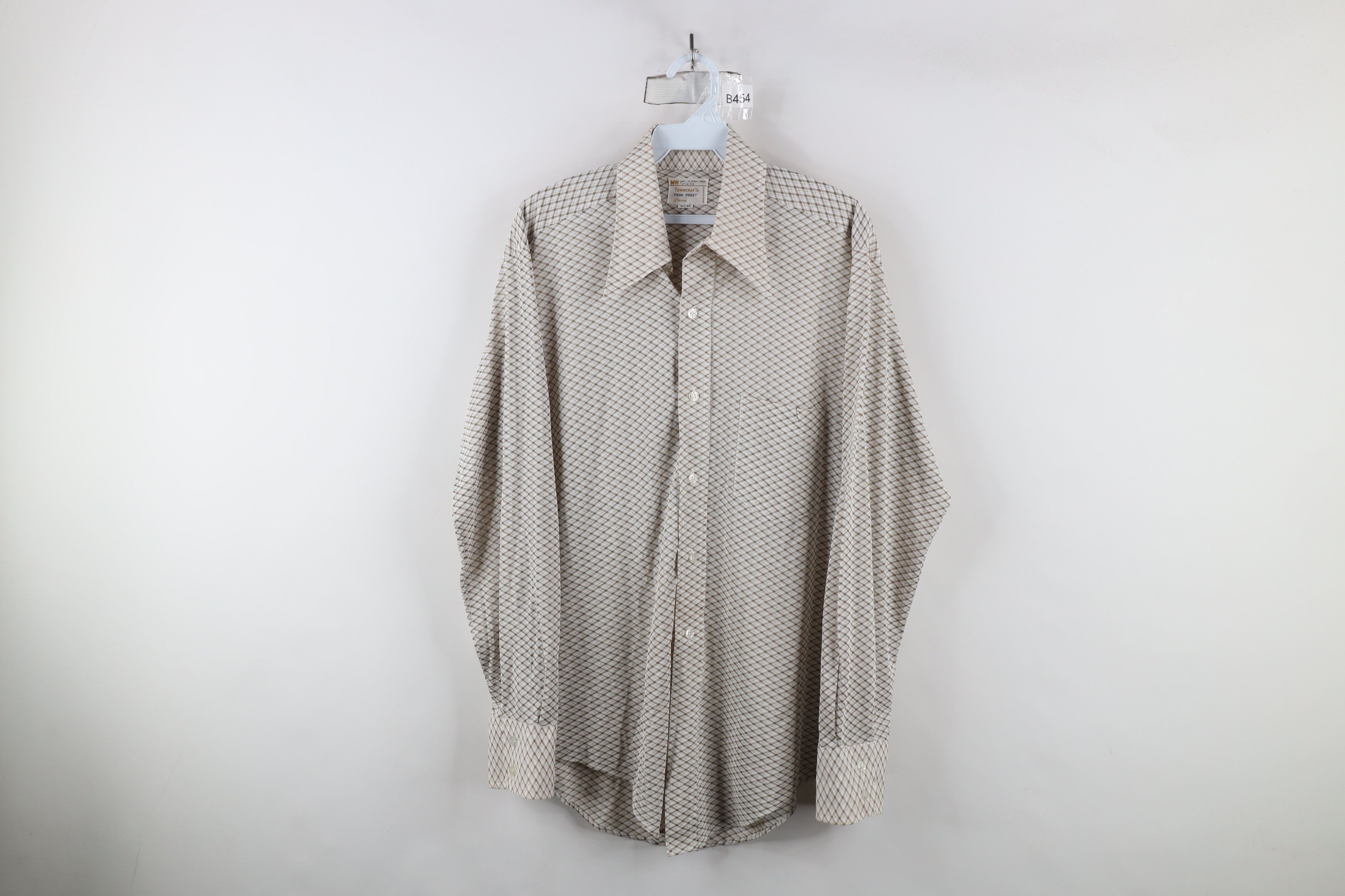 Vintage Vintage 70s Streetwear Sheer Knit Collared Button Shirt Size US M / EU 48-50 / 2 - 1 Thumbnail