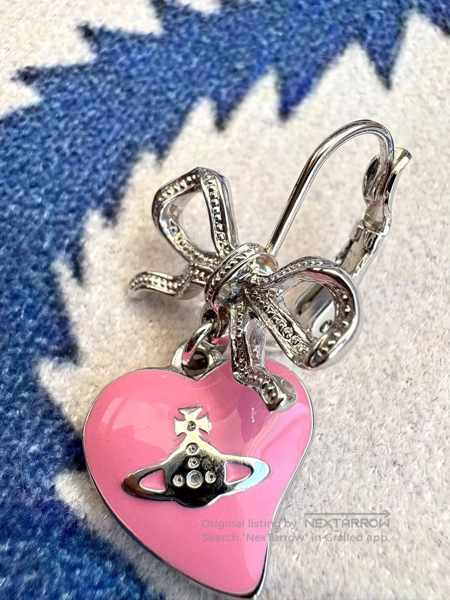 Vivienne Westwood vivienne westwood pink enamel butterfly earrings. Size ONE SIZE - 3 Thumbnail