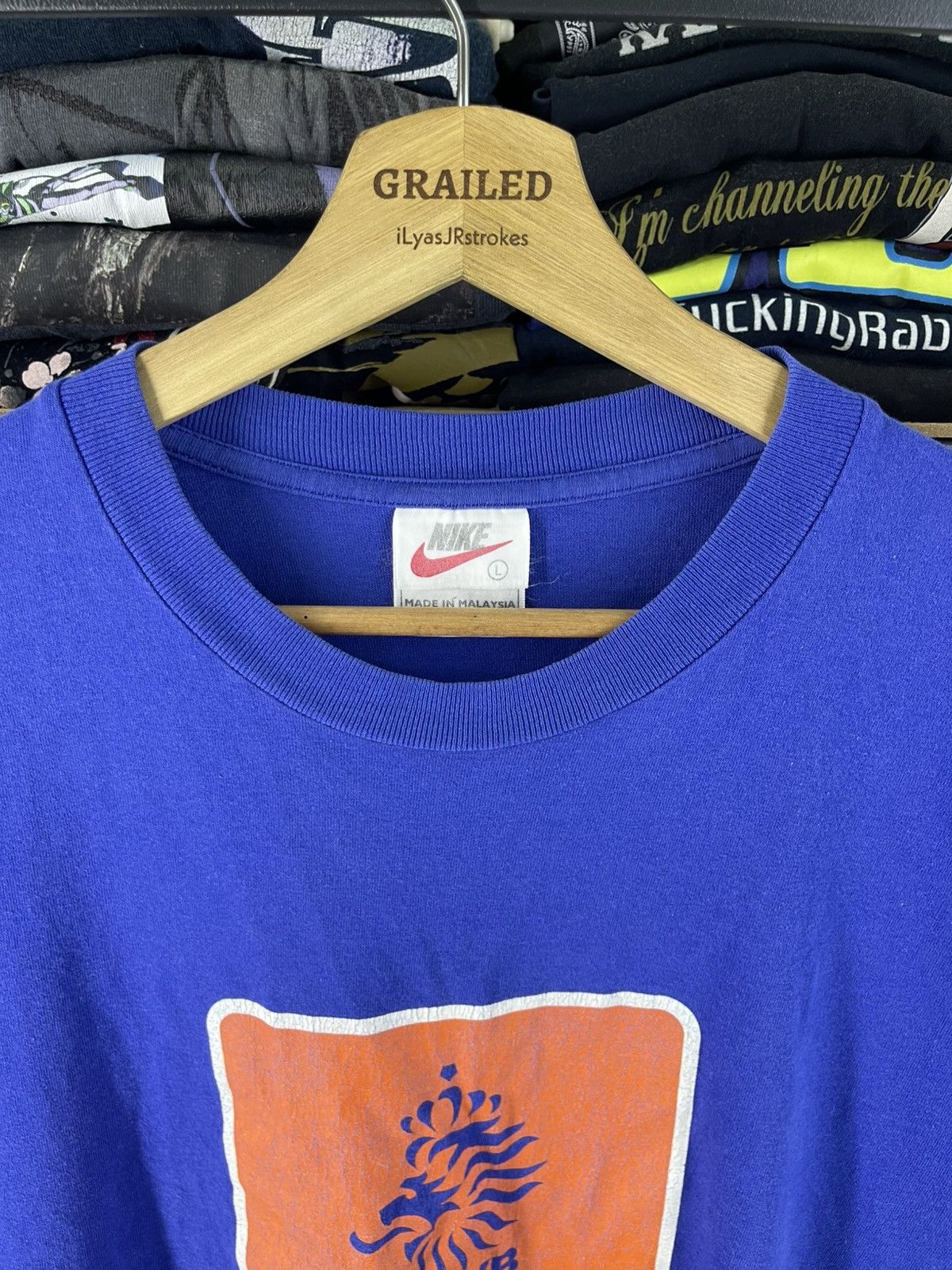 Nike Vintage 90's Nike KNVB Netherlands Just Do It T-Shirt Size US L / EU 52-54 / 3 - 4 Thumbnail