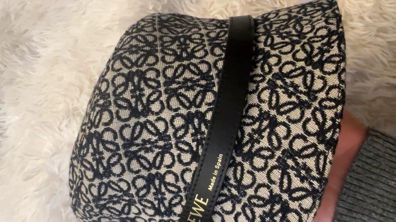 Loewe LOEWE size 59 Women's bucket hat, black and white jacquard Size ONE SIZE - 1 Thumbnail