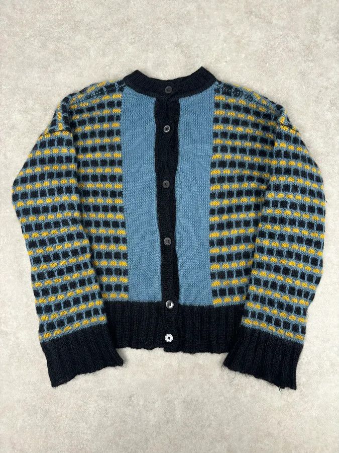 Marni FW2020 Marni Blue Cardigan Wool Distressed Size US XS / EU 42 / 0 - 1 Thumbnail