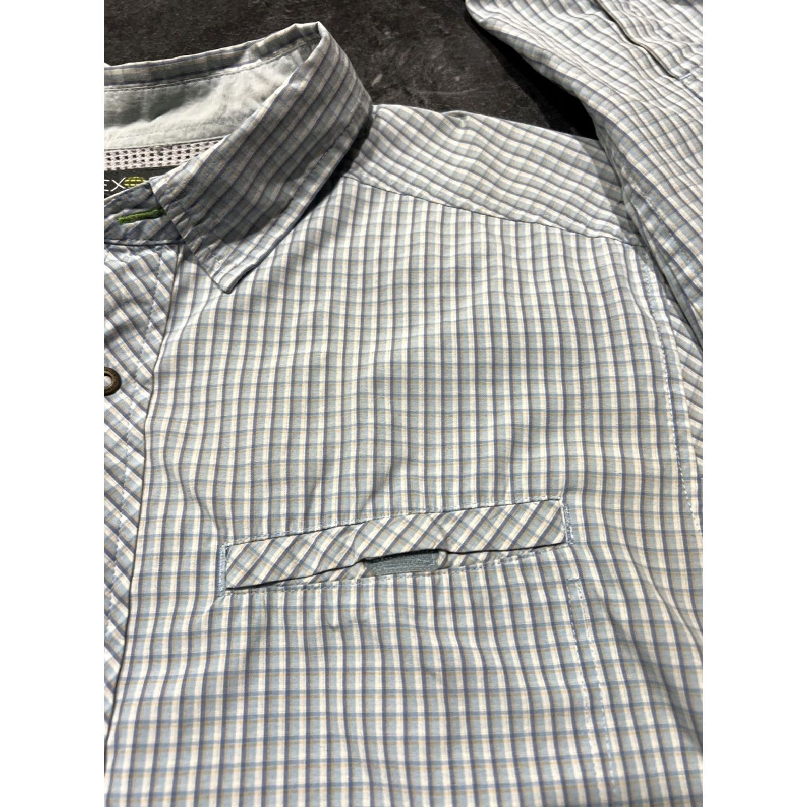 ExOfficio ExOfficio Shirt Mens L Plaid Button-Down Long Sleeve Vented Hiking Fish Size US L / EU 52-54 / 3 - 3 Thumbnail