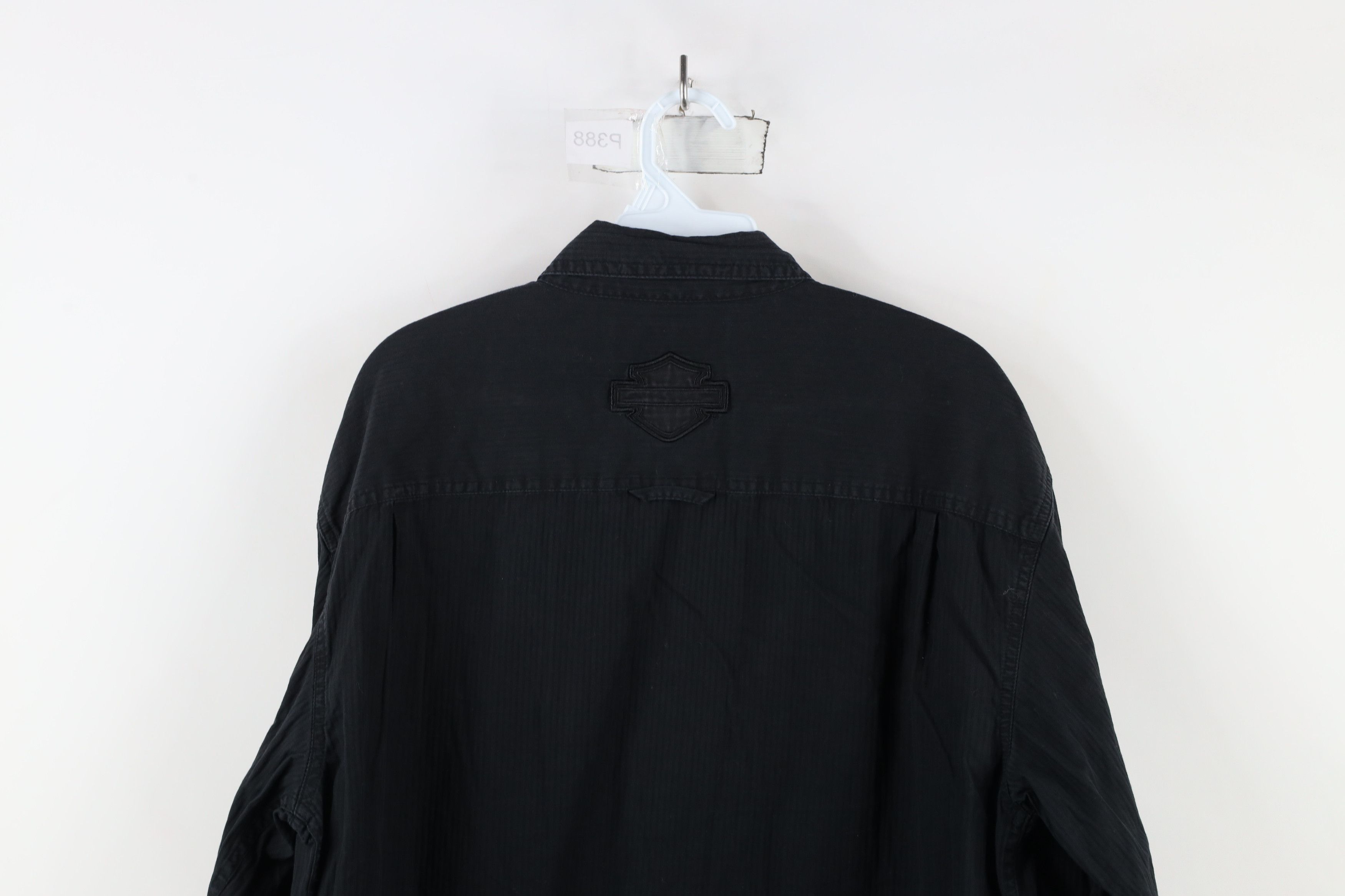 Harley Davidson × Vintage Vintage Harley Davidson Spell Out Striped Button Down Shirt Size US M / EU 48-50 / 2 - 11 Thumbnail