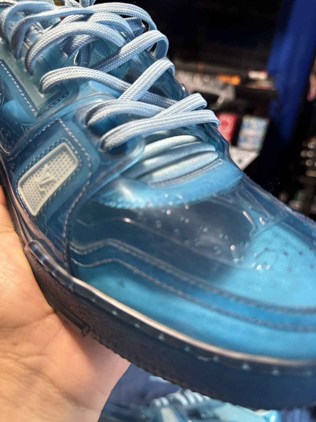 Louis Vuitton × Virgil Abloh Louis Vuitton Transparent Blue Sneaker Trainers Size US 11 / EU 44 - 4 Thumbnail