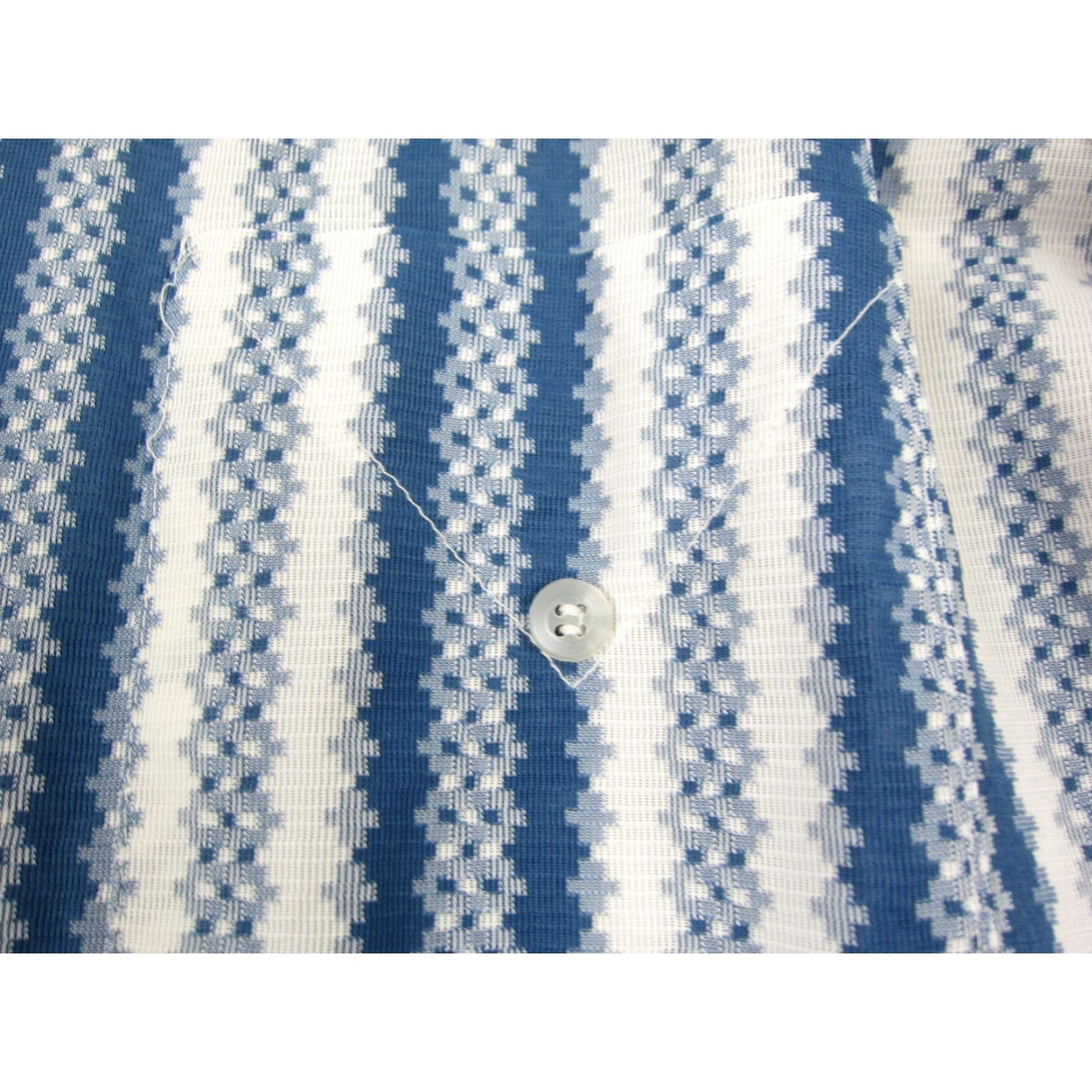 Vintage Knit Le Mans Shirt Mens M Blue Striped Button-Up 60s 70s Vintage Casual Shirt Size US M / EU 48-50 / 2 - 3 Thumbnail