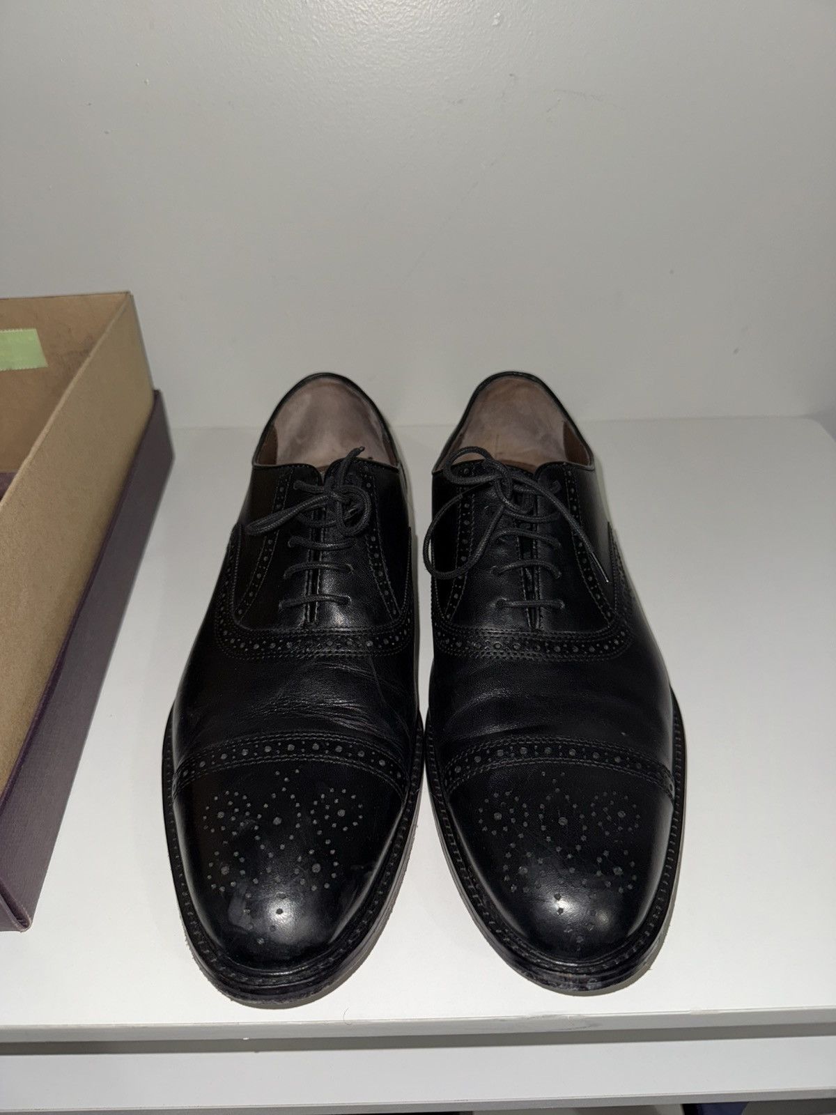 Johnston & Murphy Johnson & Murphy Daley Cap Toe Dress Shoes Size US 13 / EU 46 - 3 Thumbnail