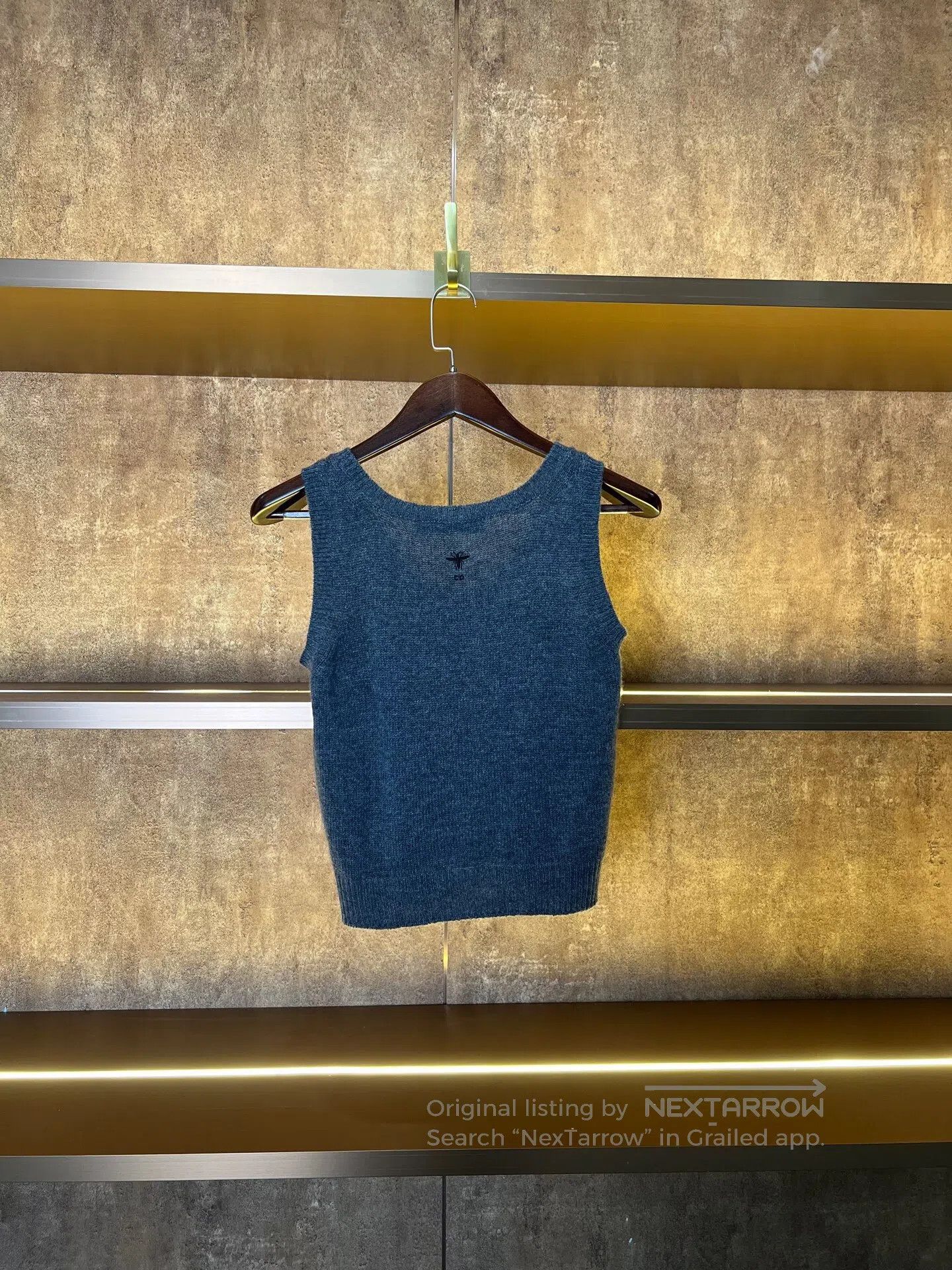 Dior Dior Bee Embroidered Cashmere Knit Vest| Size XS / US 0-2 / IT 36-38 - 1 Thumbnail