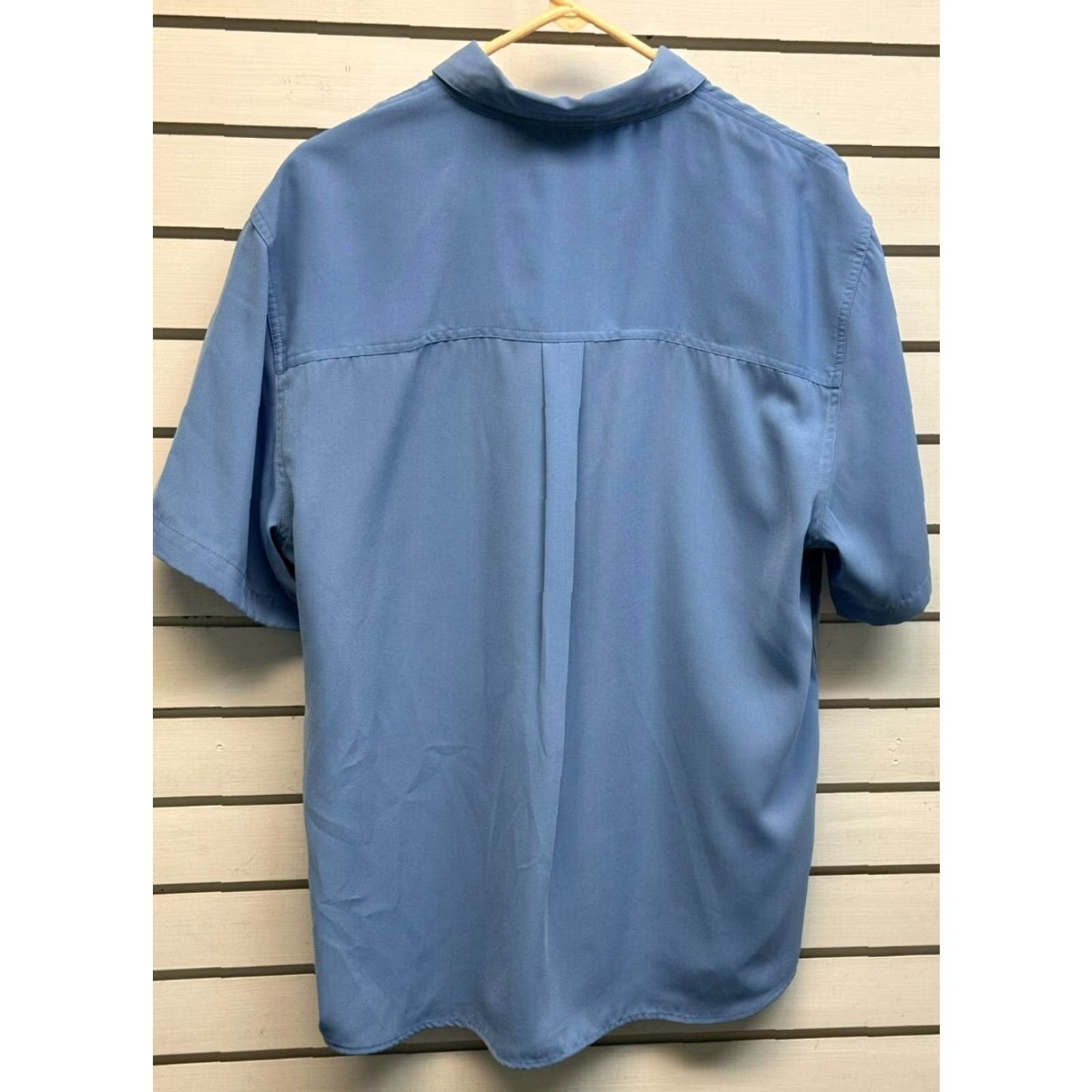 Essentials VINTAGE Modern Essentials Shirt Womens XL 90s Minimalist Office Academia Pockets Blue Button-Up Short Sleeve Size XL / US 12-14 / IT 48-50 - 2 Thumbnail