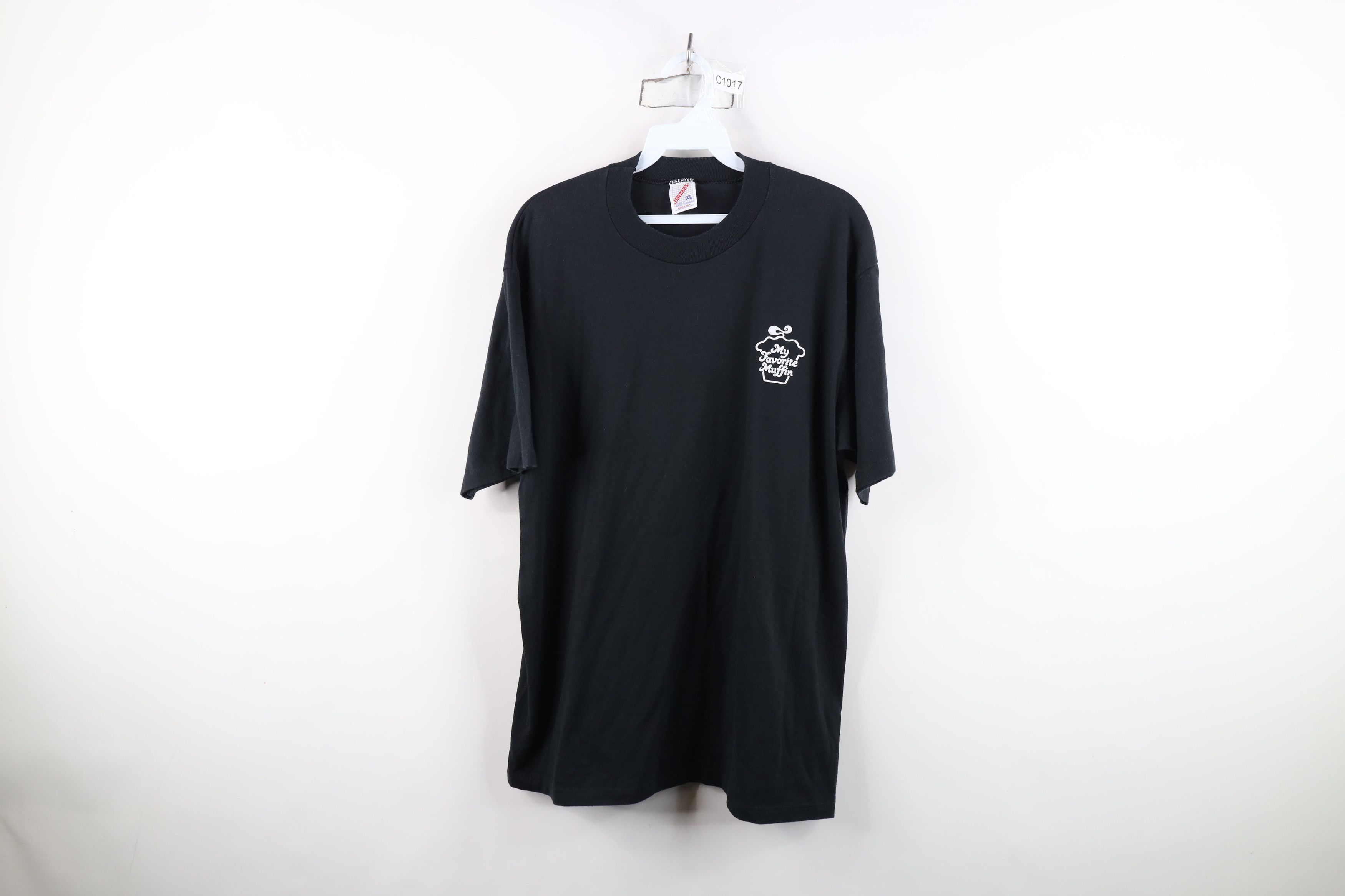 Vintage Vintage 90s Streetwear My Favorite Muffin T-Shirt Black USA Size XL / US 12-14 / IT 48-50 - 1 Thumbnail