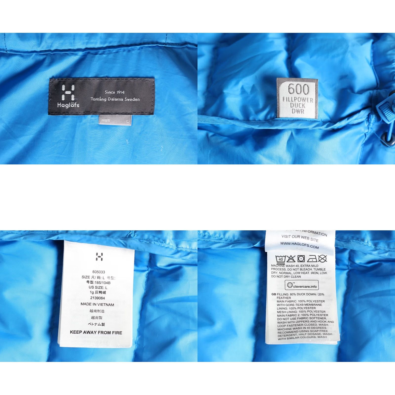 Vintage Haglöfs Alv 600 Down Inner Jacket Men Size L MJ5908 Jacket Men L Blue Down 600 Padded Size US L / EU 52-54 / 3 - 8 Thumbnail