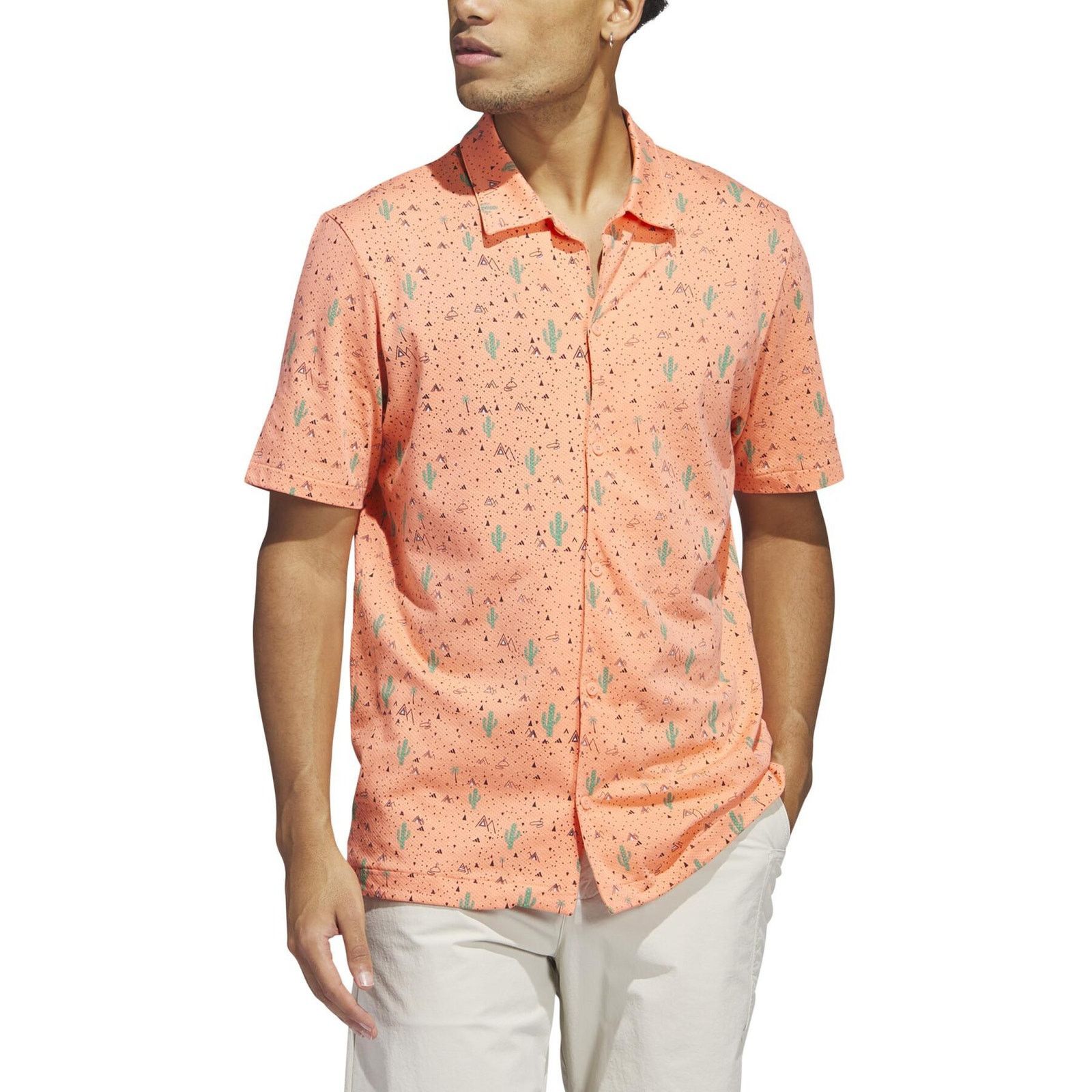 Adidas Adidas Adicross Golf Desert Button Up Shirt Men Medium Coral Size US M / EU 48-50 / 2 - 3 Thumbnail