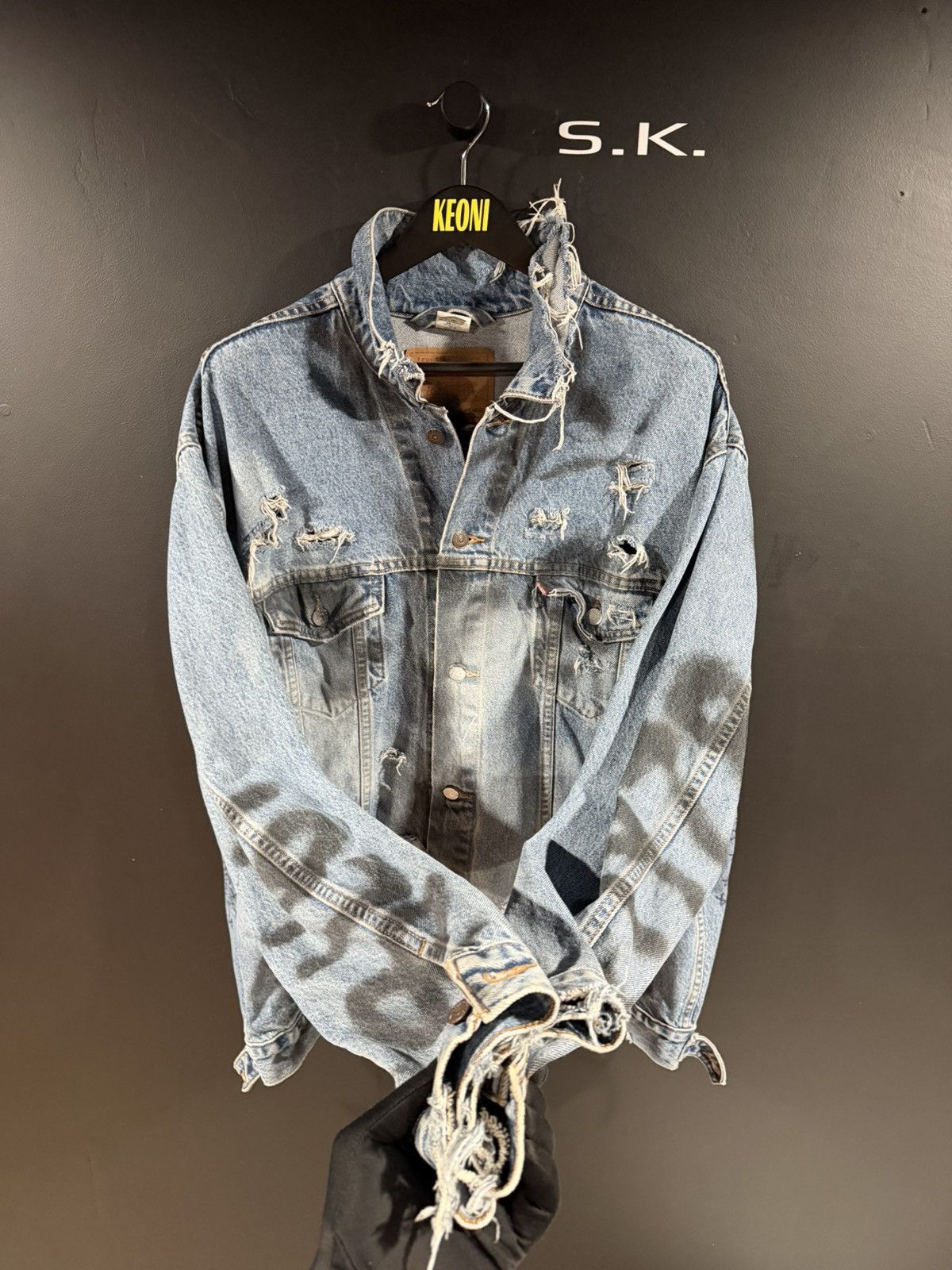 Vintage 1990s Vintage Levi’s Art Punk Grunge Distressed Jacket XXL Size US XXL / EU 58 / 5 - 9 Thumbnail
