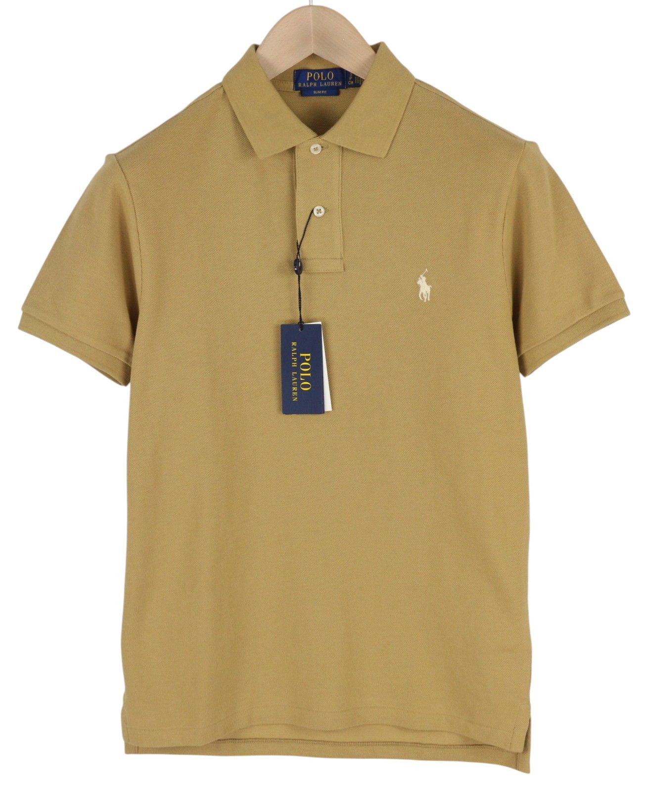 Polo Ralph Lauren SLIM FIT S Beige Short Sleeve Polo Logo T-Shirt 84527 Size US S / EU 44-46 / 1 - 1 Thumbnail