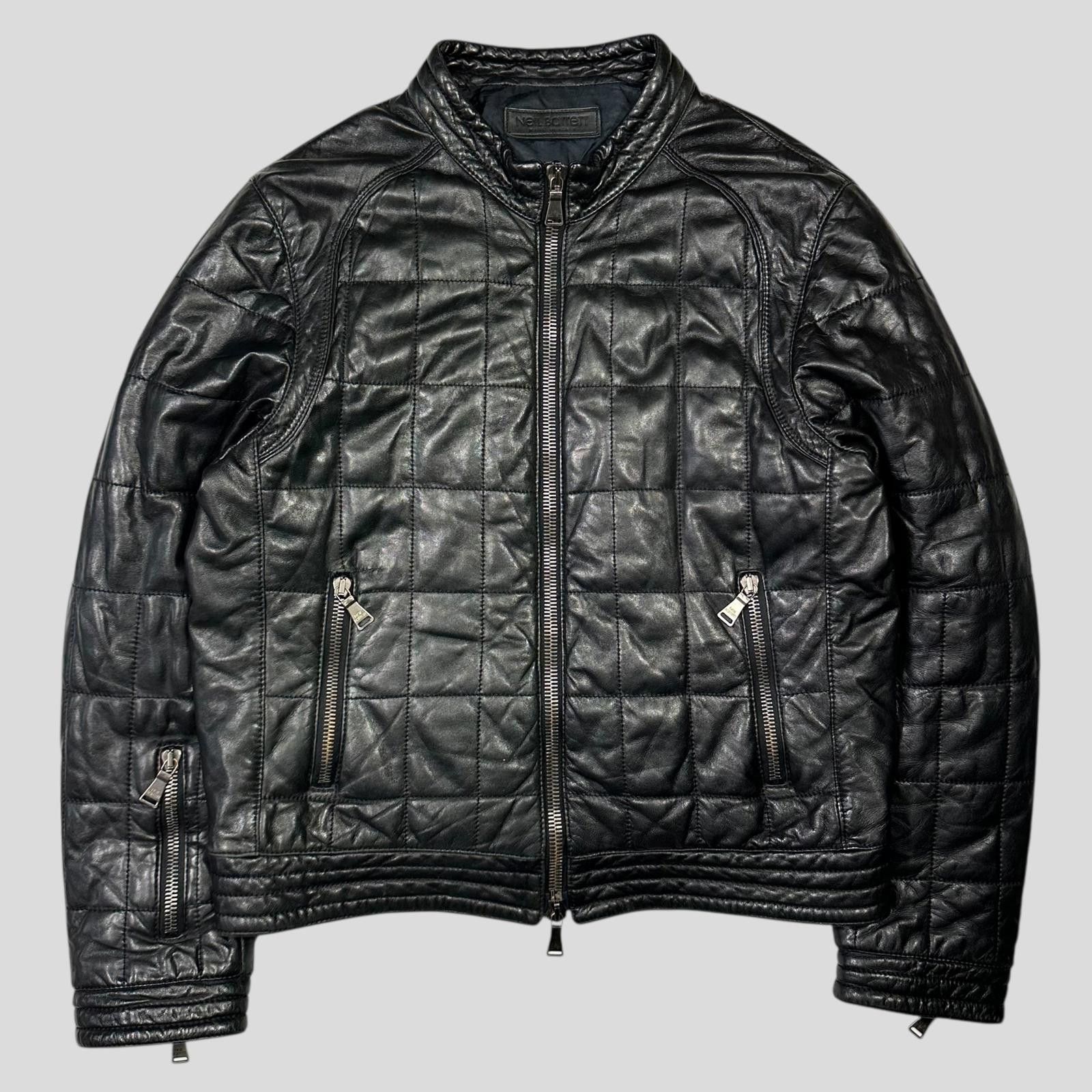 Neil Barrett Neil Barrett 00’s Lambskin Leather Moto Puffer Jacket - M/L Size US L / EU 52-54 / 3 - 1 Thumbnail