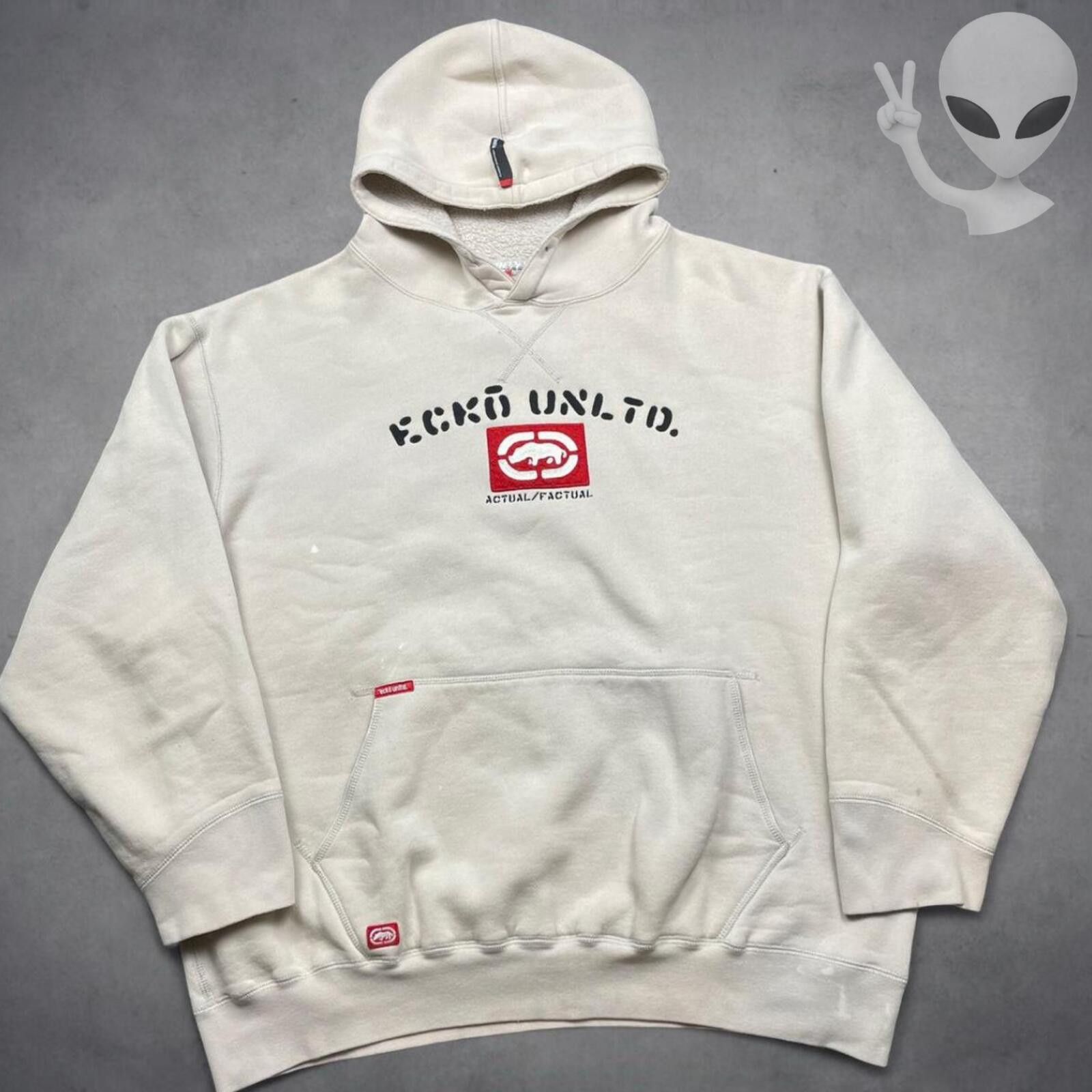 Other Ecko Unlimited Hoodie Extra Large Cream Vintage Spellout Y2K Size US XL / EU 56 / 4 - 1 Thumbnail
