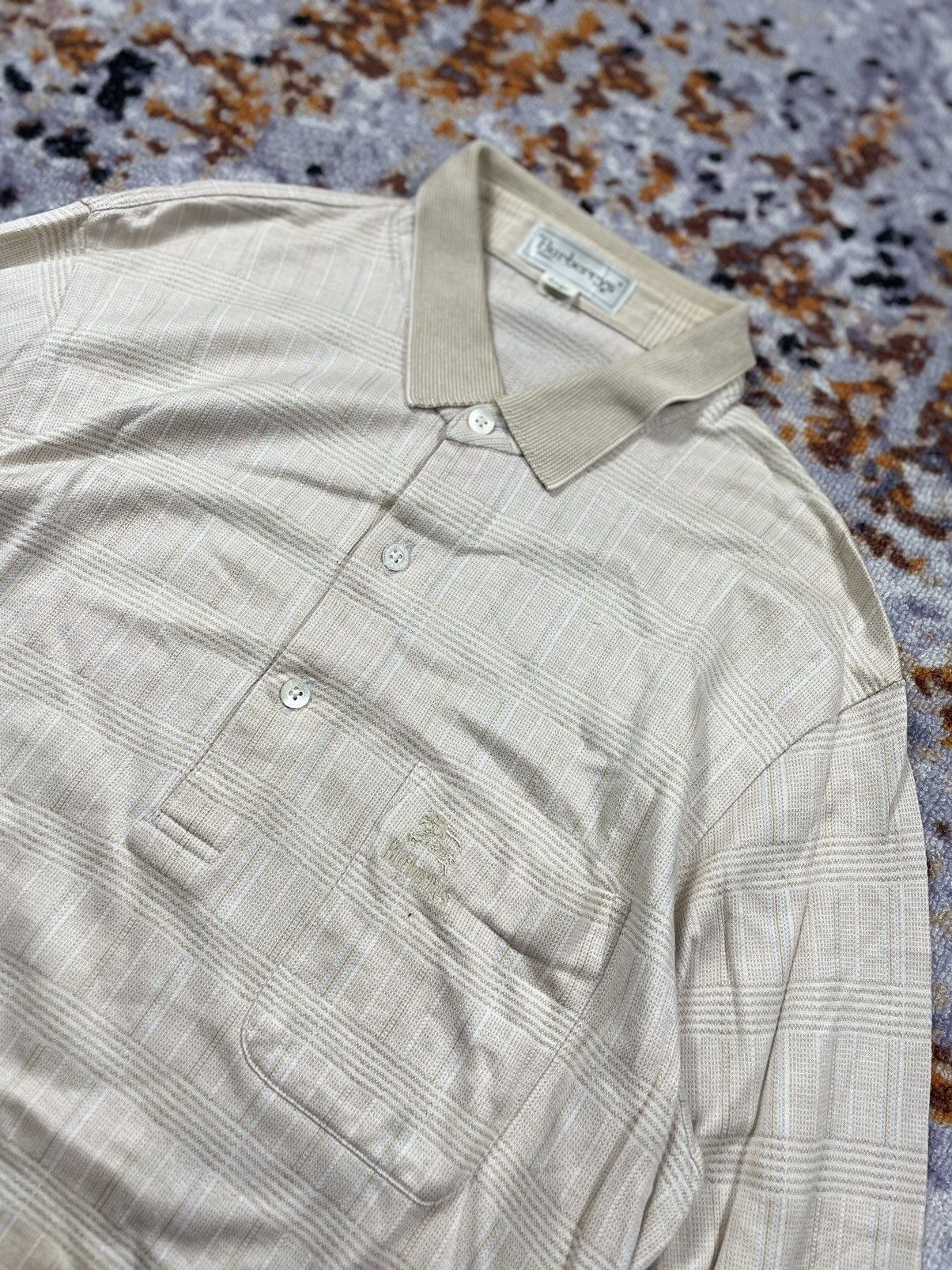 Burberry × Japanese Brand × Vintage Vintage Burberrys Nova Chek poloshirt Size US L / EU 52-54 / 3 - 2 Thumbnail