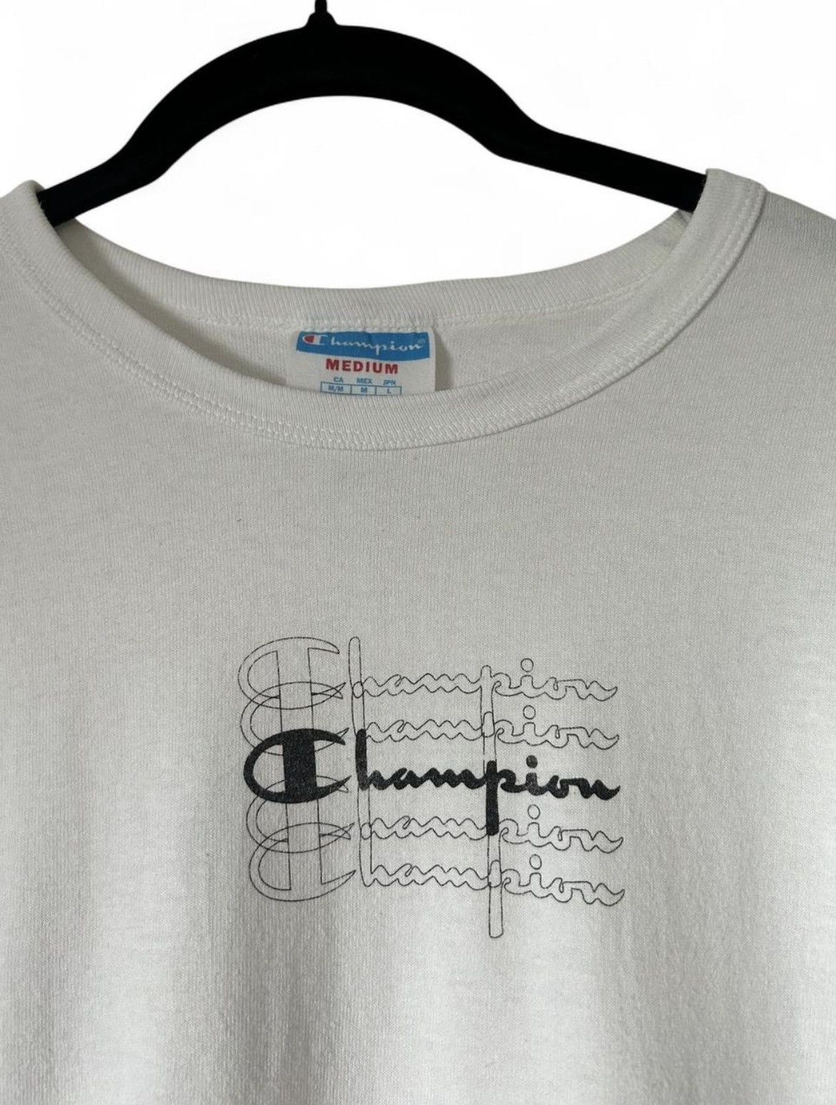 Champion Vintage Champion Stacked Logo Long Sleeve Tee Size US M / EU 48-50 / 2 - 2 Thumbnail