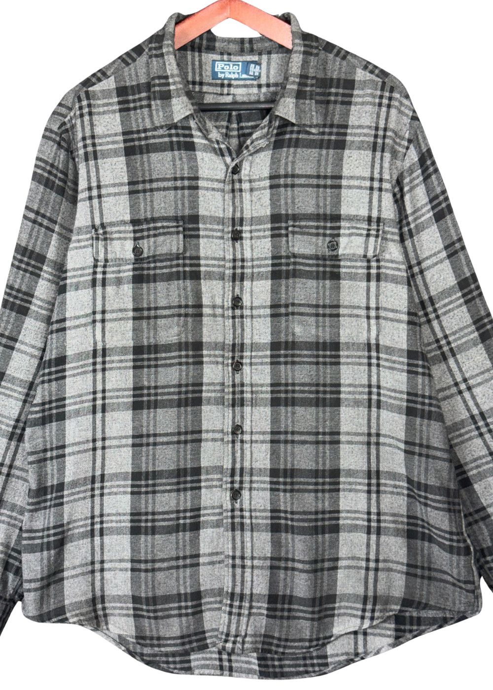 VTG PRL Plaid Flannel Work Shirt Heritage Americana image 6